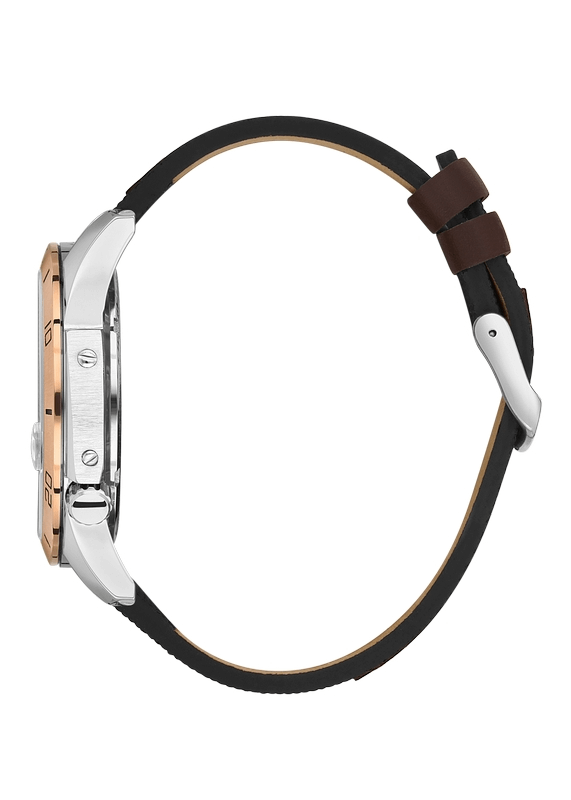 DANIEL KLEIN Leather Black Men's Watch image 1