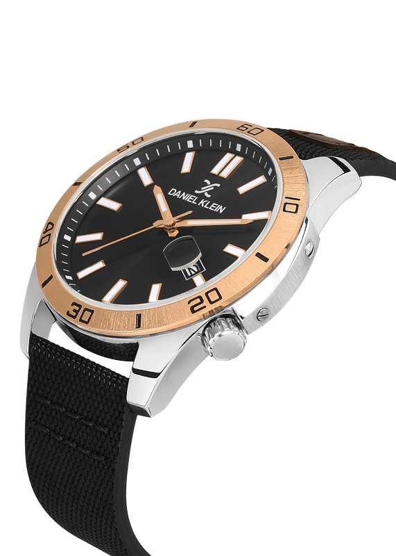 DANIEL KLEIN Leather Black Men's Watch image 2