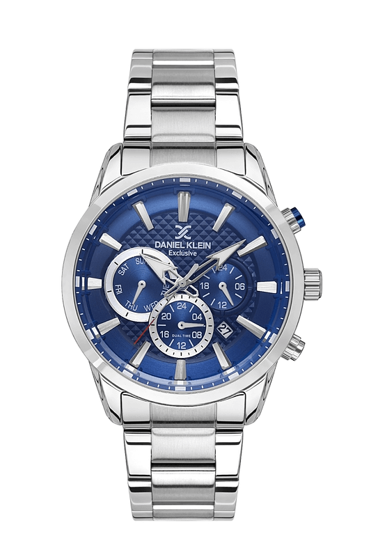 DANIEL KLEIN Steel Chrono Silver Men's Watch image 0