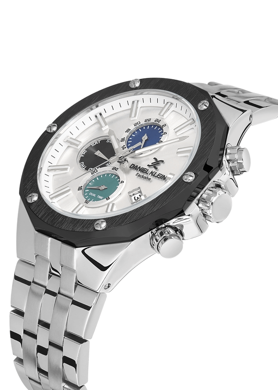 DANIEL KLEIN Steel Chrono Silver Men's Watch image 2