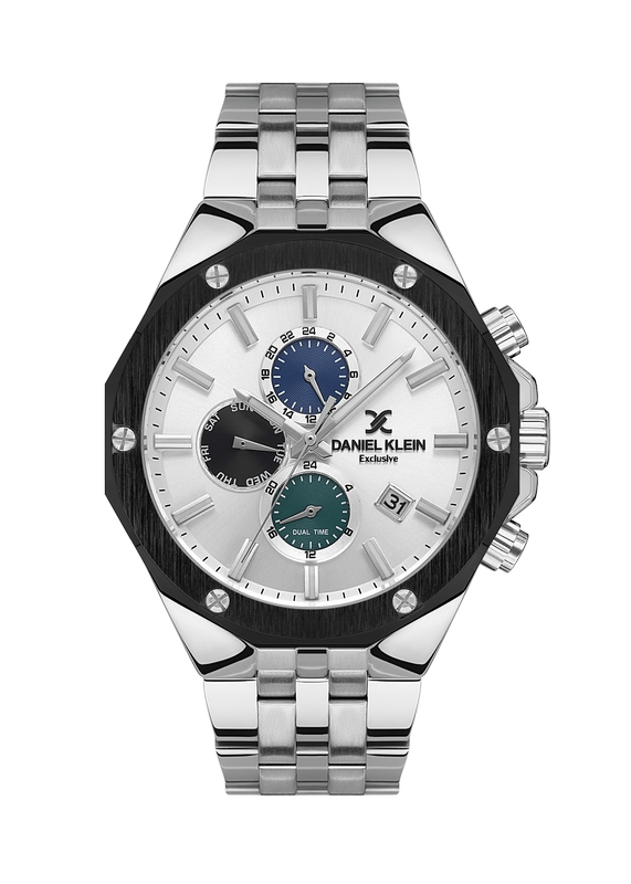 DANIEL KLEIN Steel Chrono Silver Men's Watch image 0