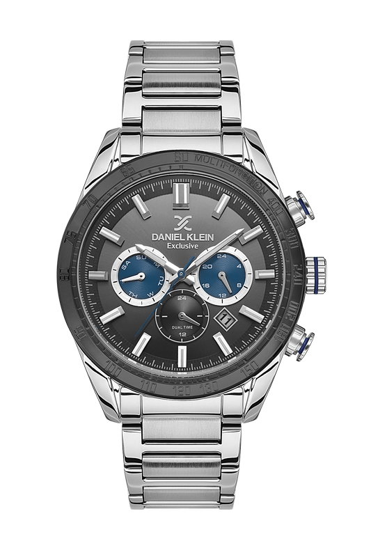 DANIEL KLEIN Steel Chrono Silver Men's Watch image 0