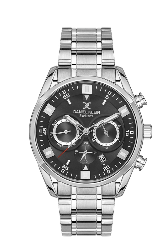 DANIEL KLEIN Steel Chrono Silver Men's Watch image 0