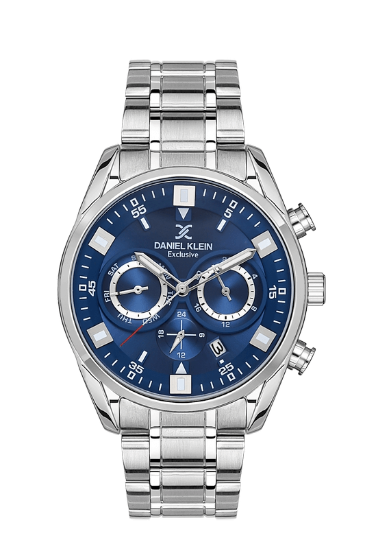 DANIEL KLEIN Steel Chrono Silver Men's Watch image 0