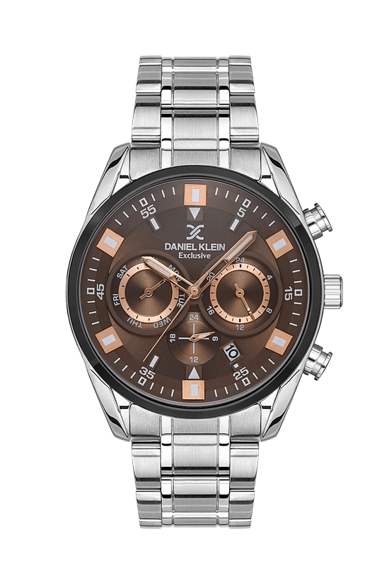 DANIEL KLEIN Steel Chrono Silver Men's Watch image 0