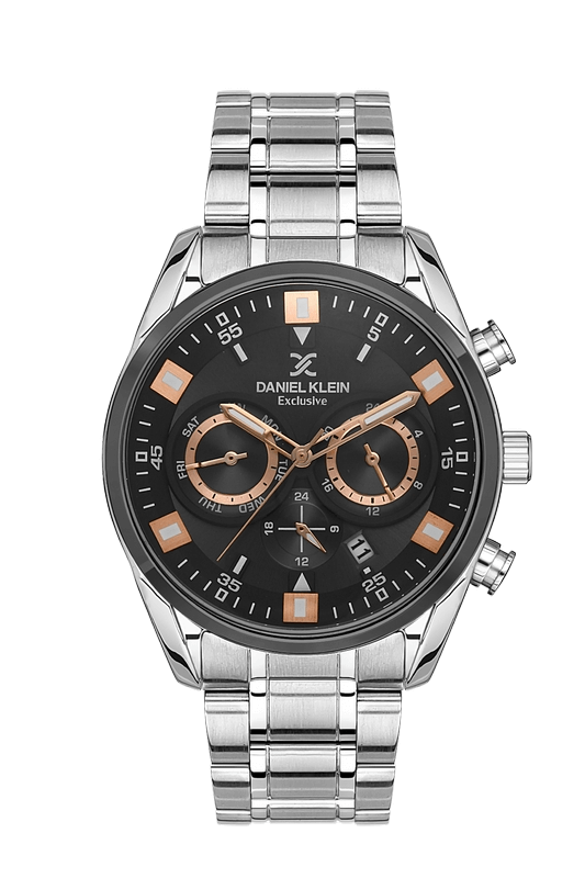 DANIEL KLEIN Steel Chrono Silver Men's Watch image 0