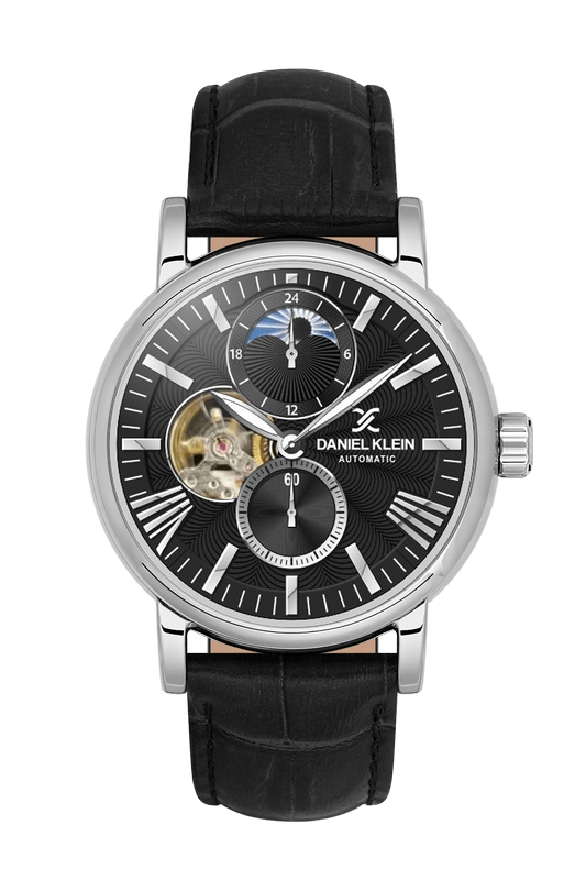 DANIEL KLEIN Leather Black Men's Watch image 0