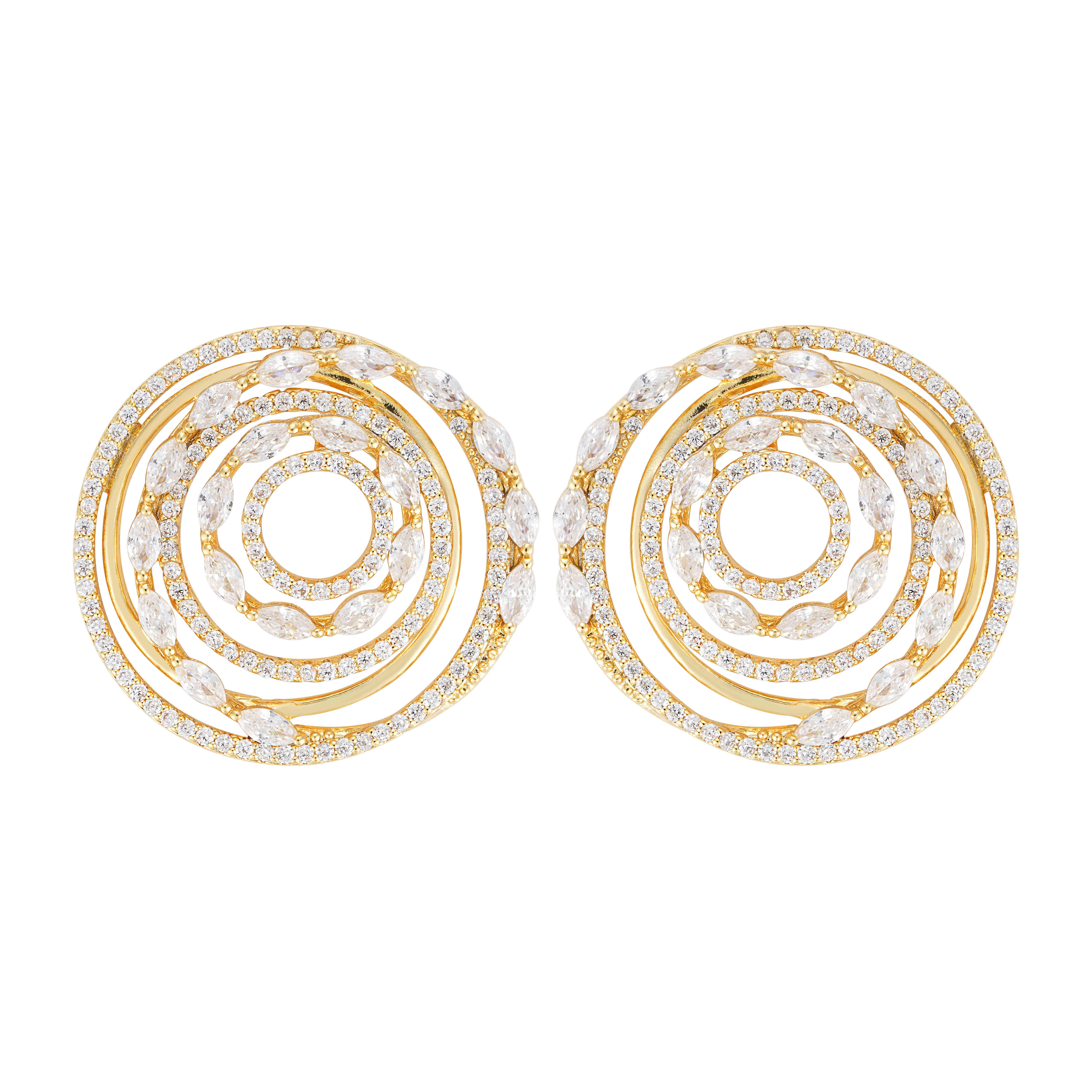 Earrings - Gold White - 0 image 0