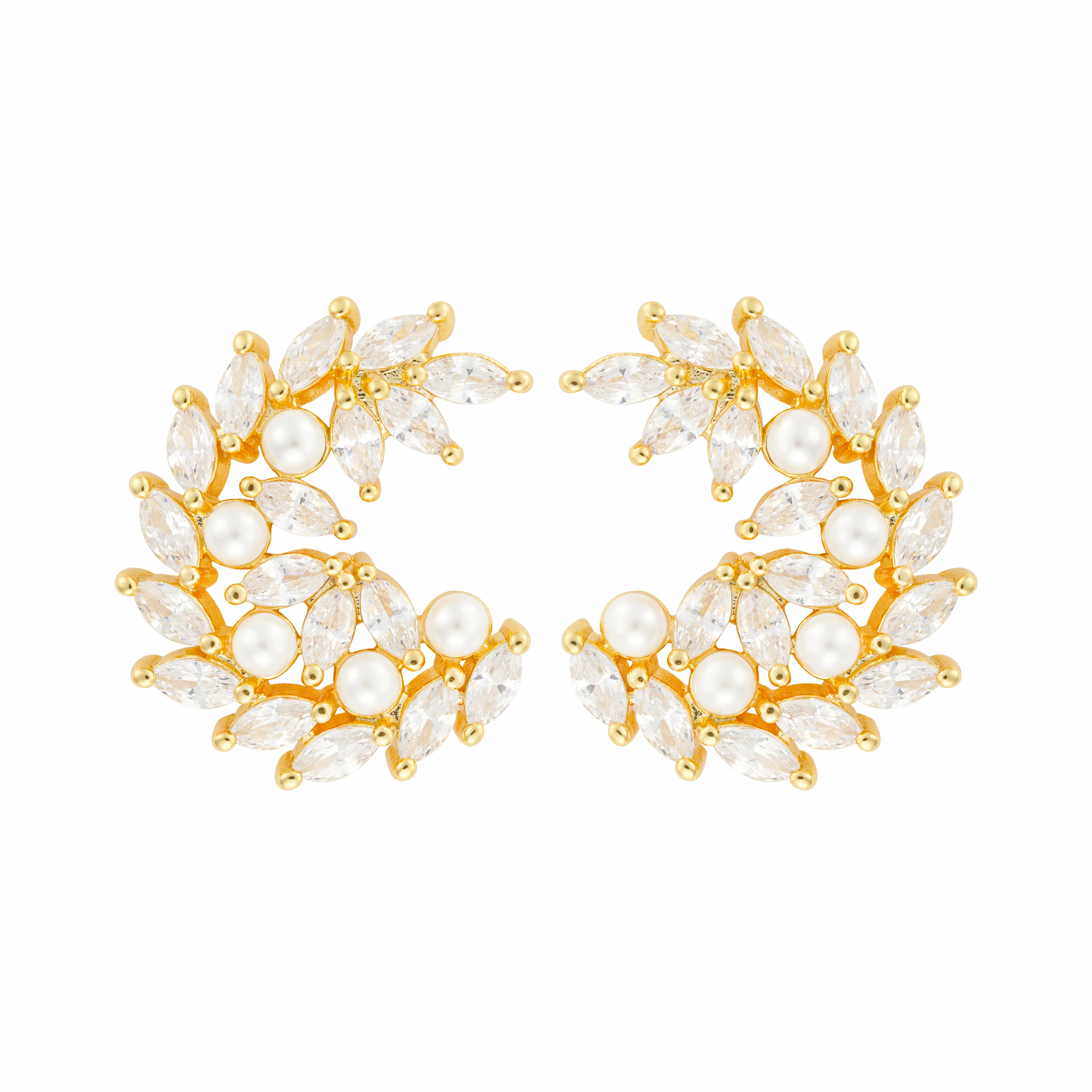 Earrings - Gold White - 0 image 0