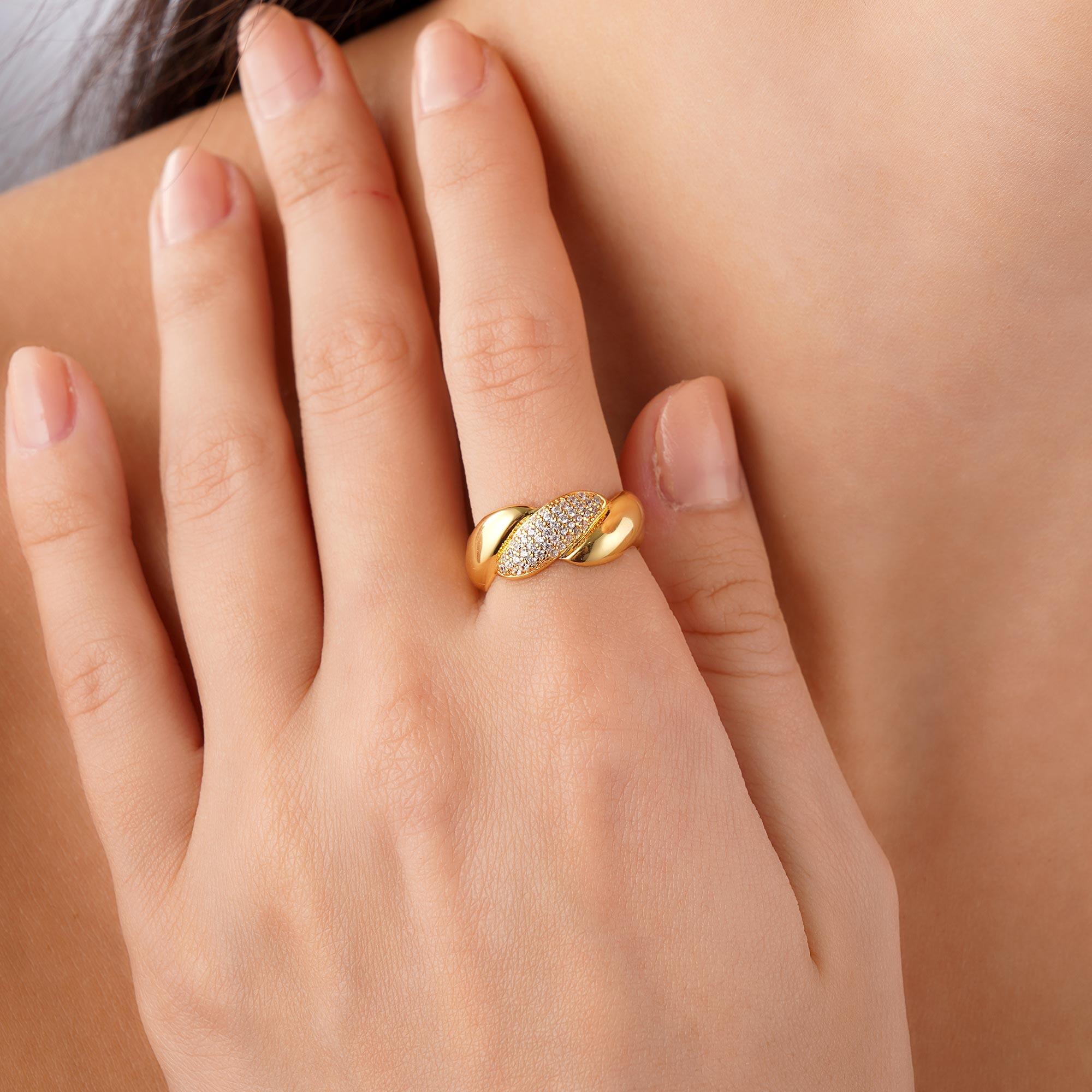 خاتم - ذهبي ابيض - 0 image 0