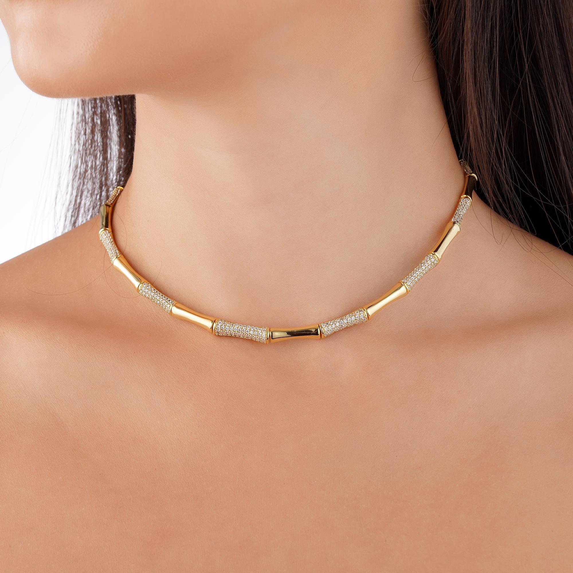 عقد تشوكر - ذهبي ابيض - 0 image 0