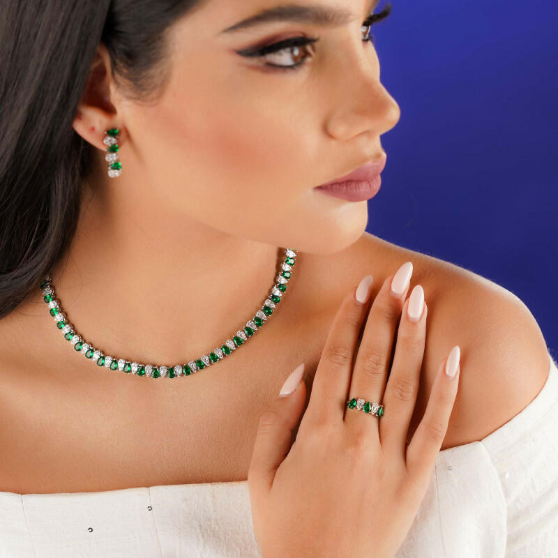 طقم كمثرى بفخامة مزدوجة image 0