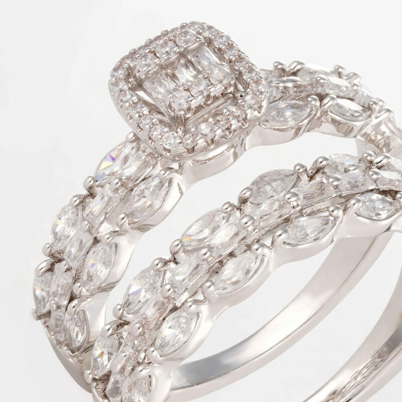 Silver Toned Radiant Twins  image 1