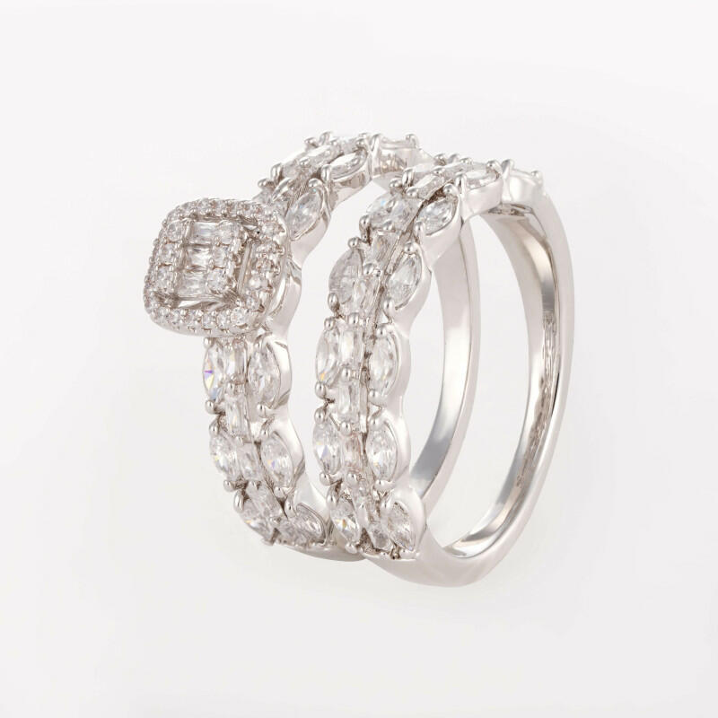 Silver Toned Radiant Twins  image 0