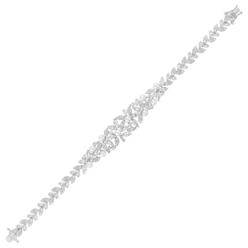 طقم سهرة زيركون ولؤلؤ image 2