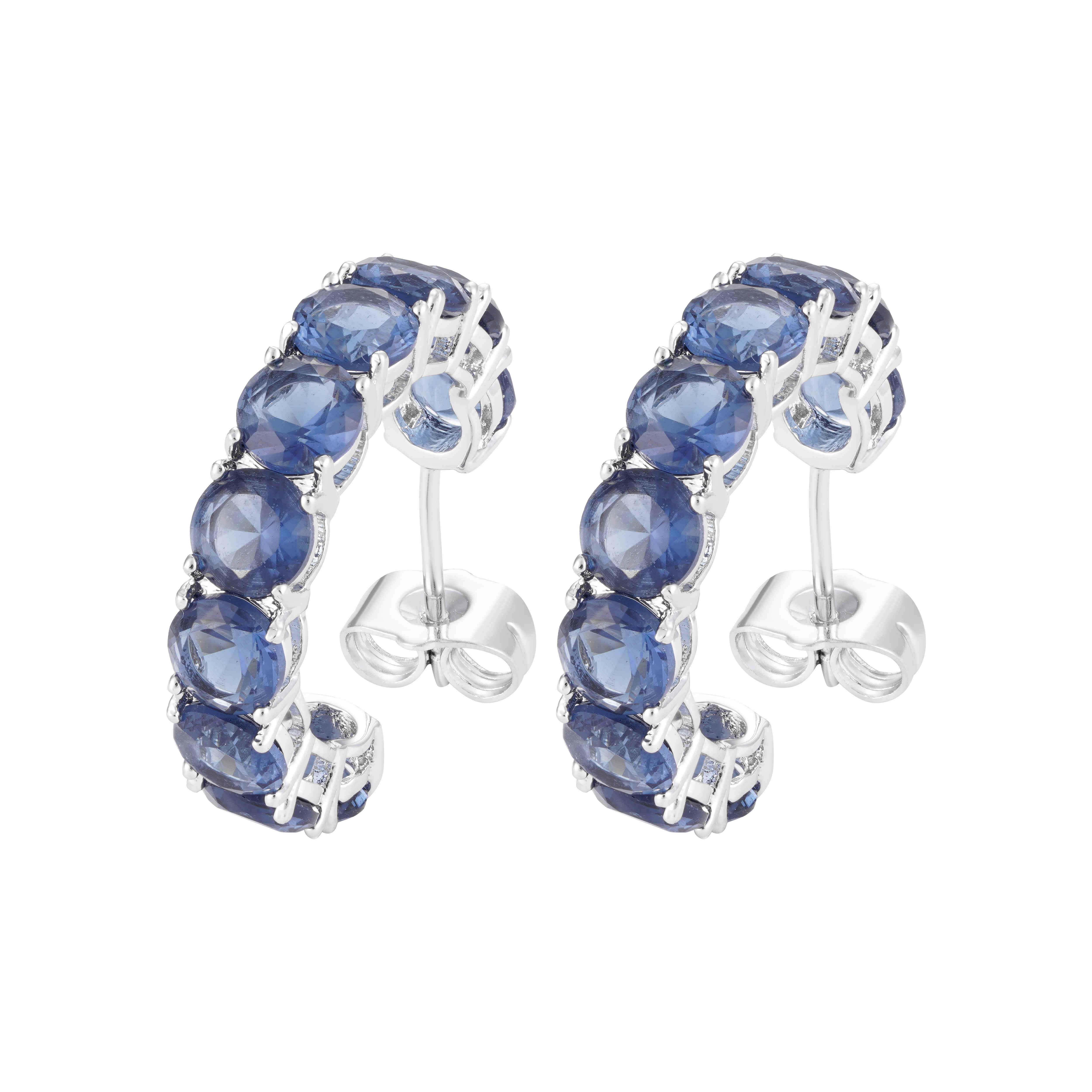 حلق - Silver Dark Blue - 0 image 0