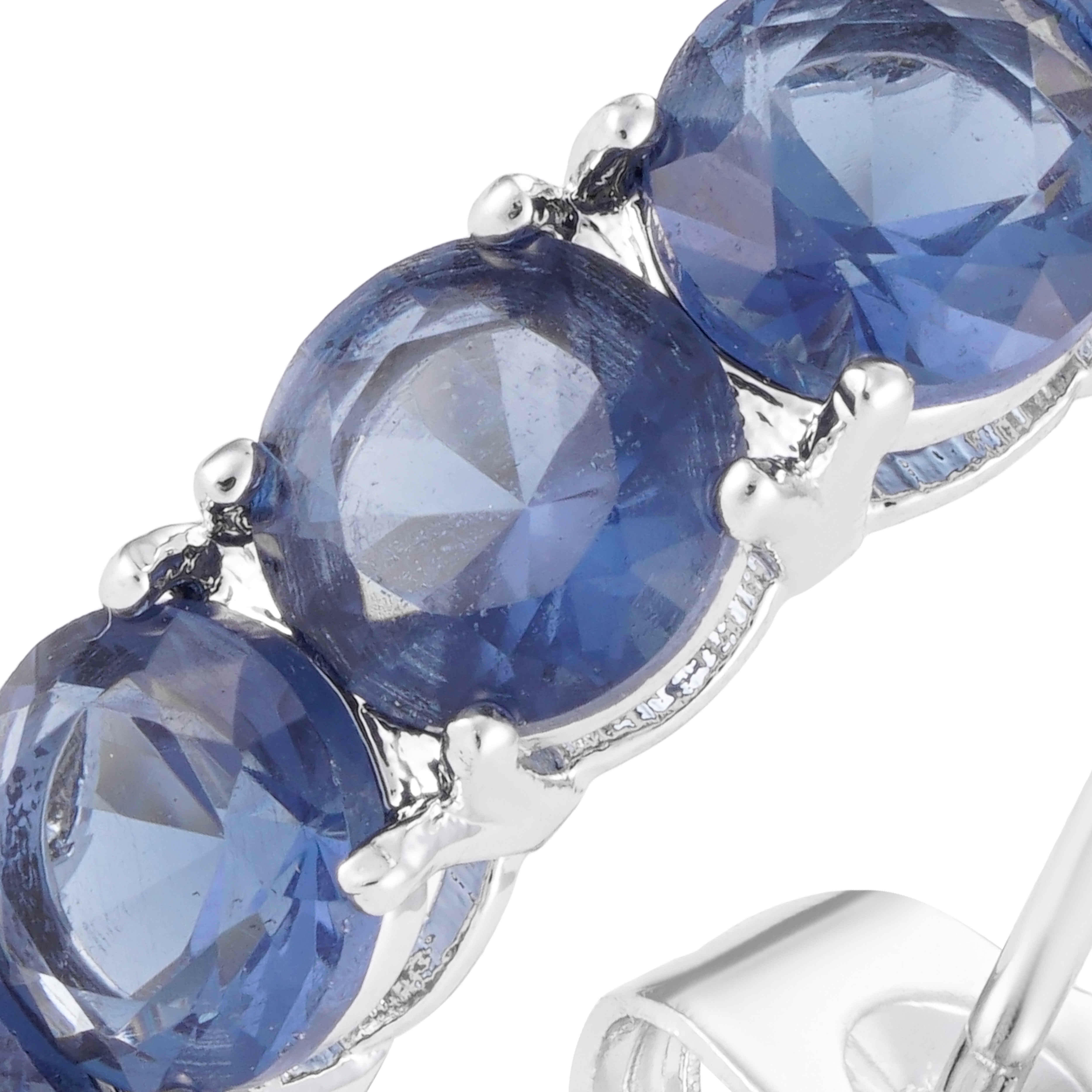 حلق - Silver Dark Blue - 0 image 1
