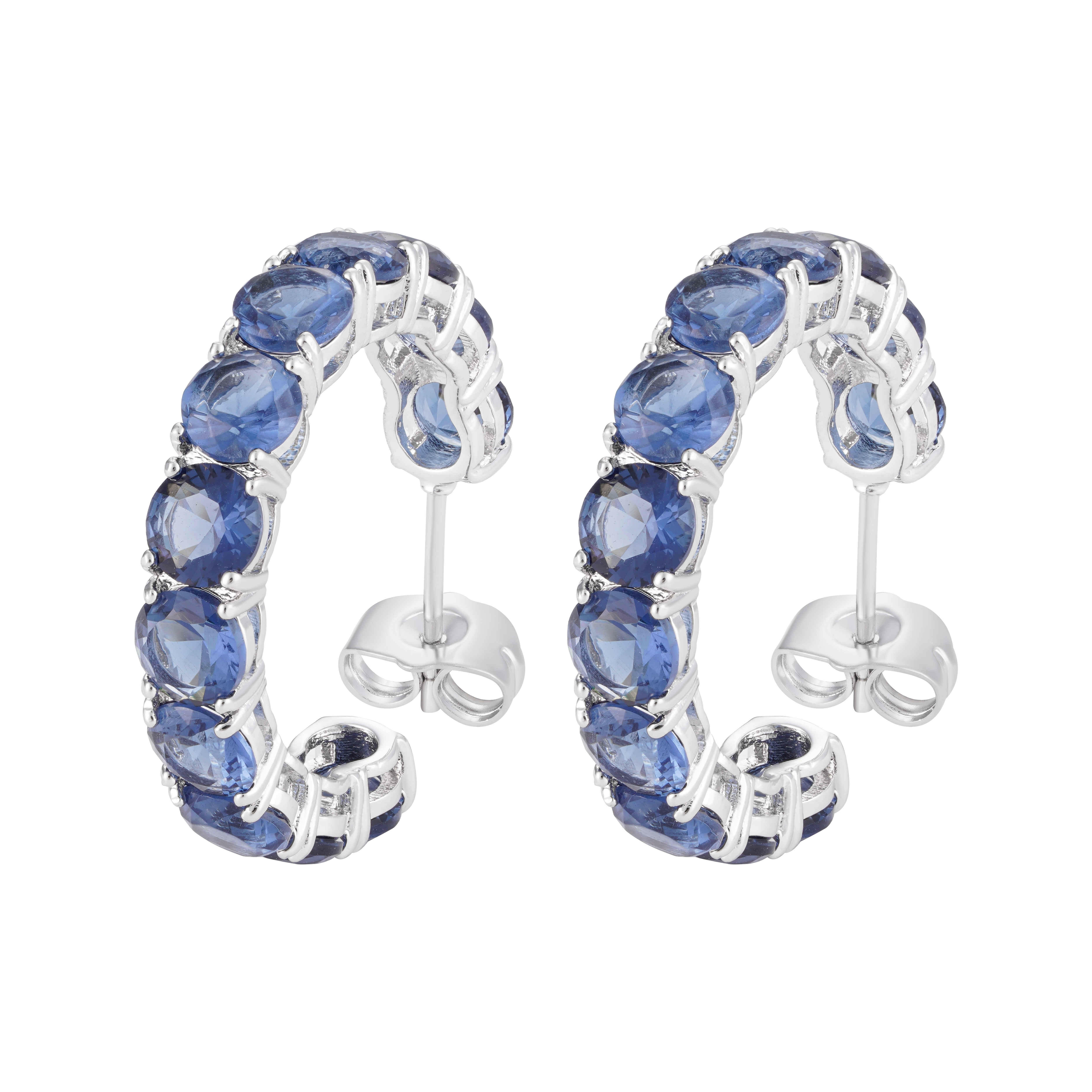 حلق - Silver Dark Blue - 0 image 0