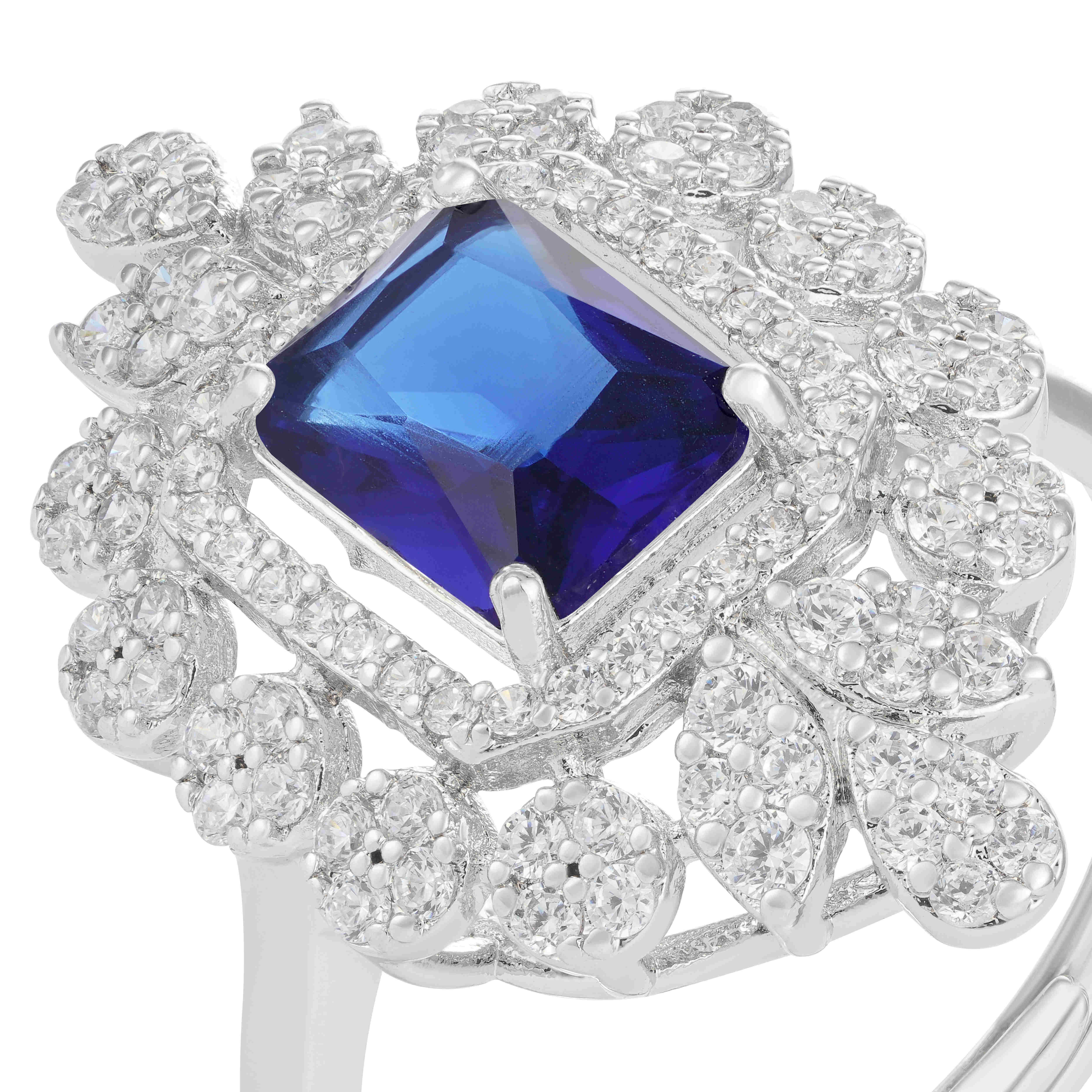 طقم لؤلؤ شرقي حديث - Silver Dark Blue - 0 image 4