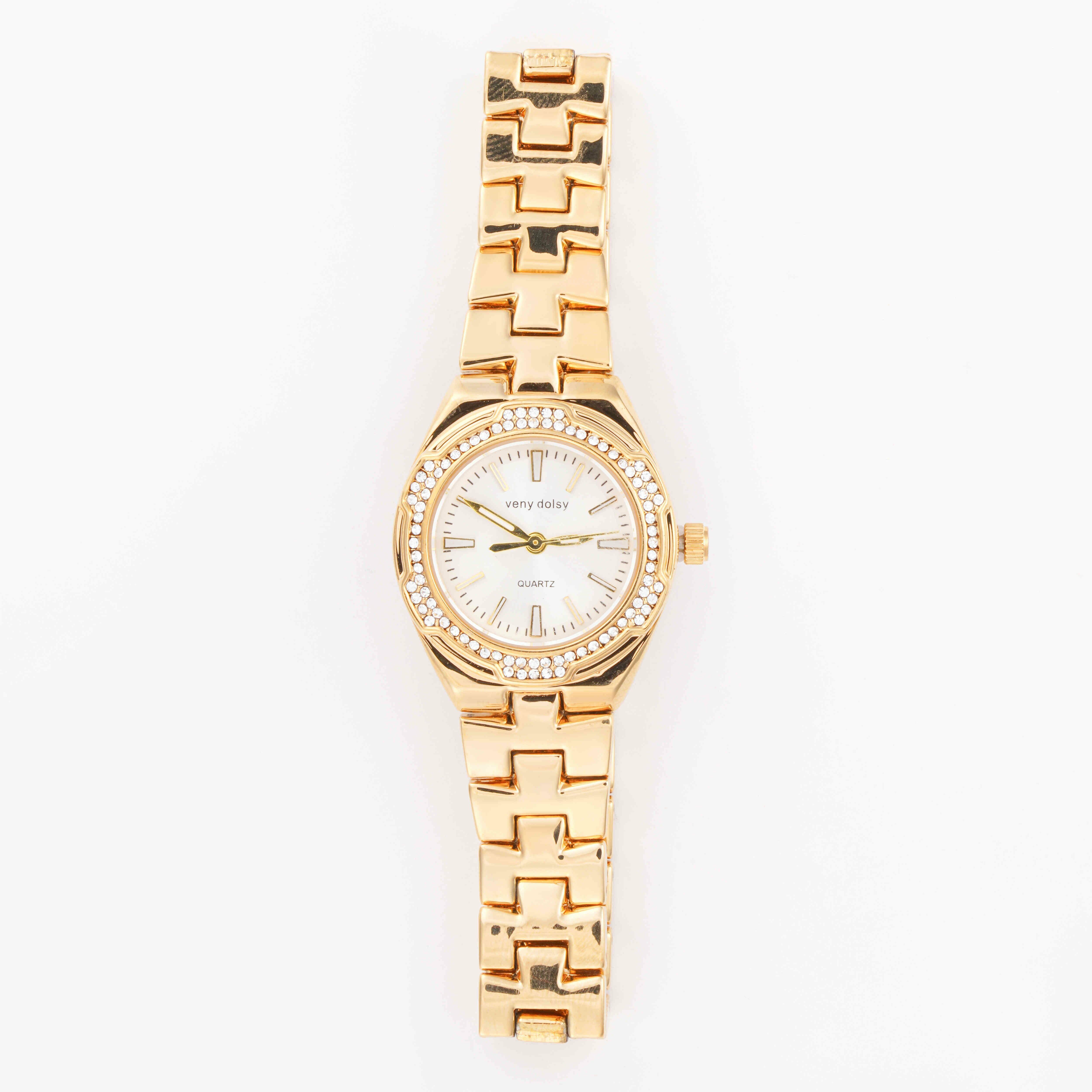 ساعة عصرية مرصعة زيركون image 0