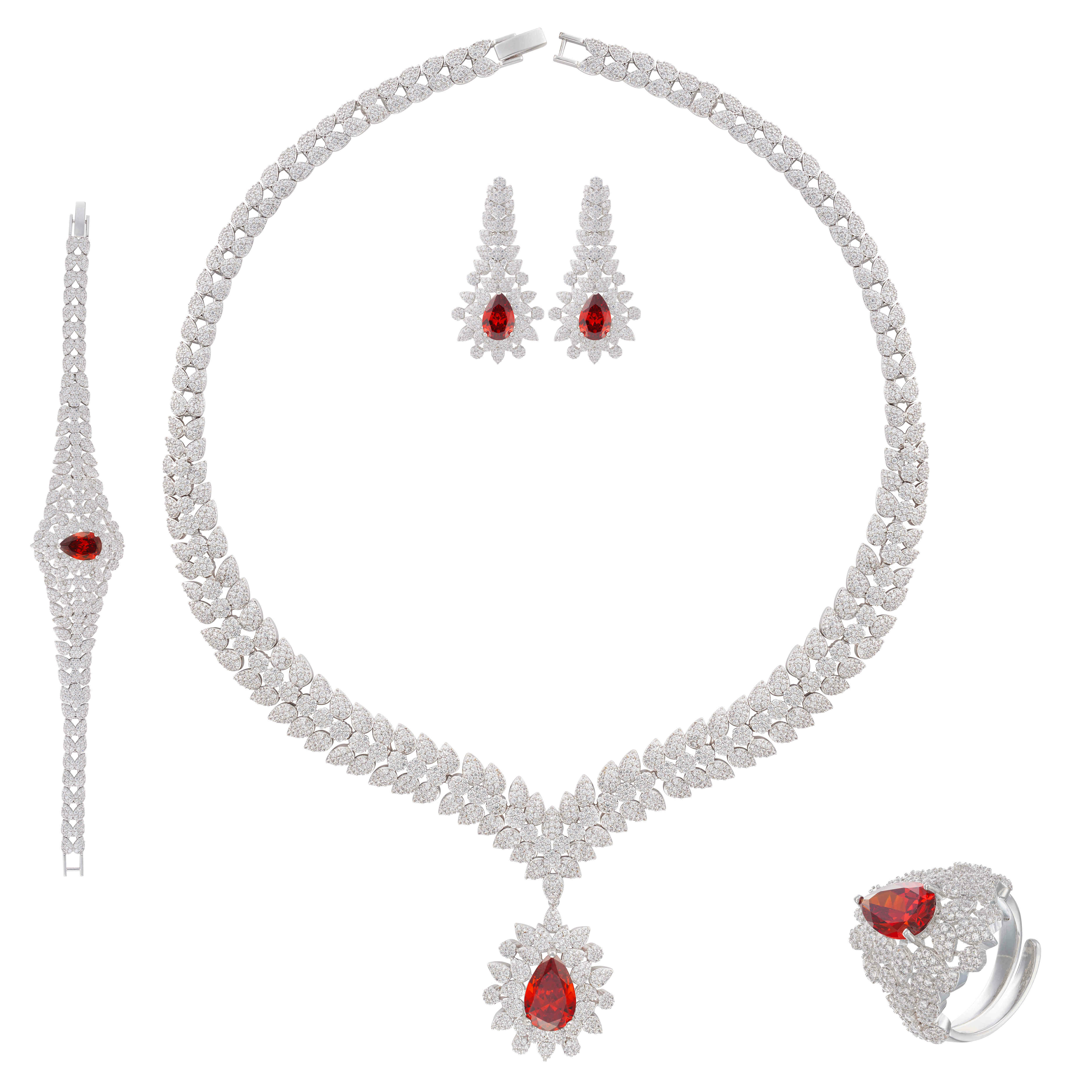 Necklace Set - Silver Wine Redesh - 0 image 0