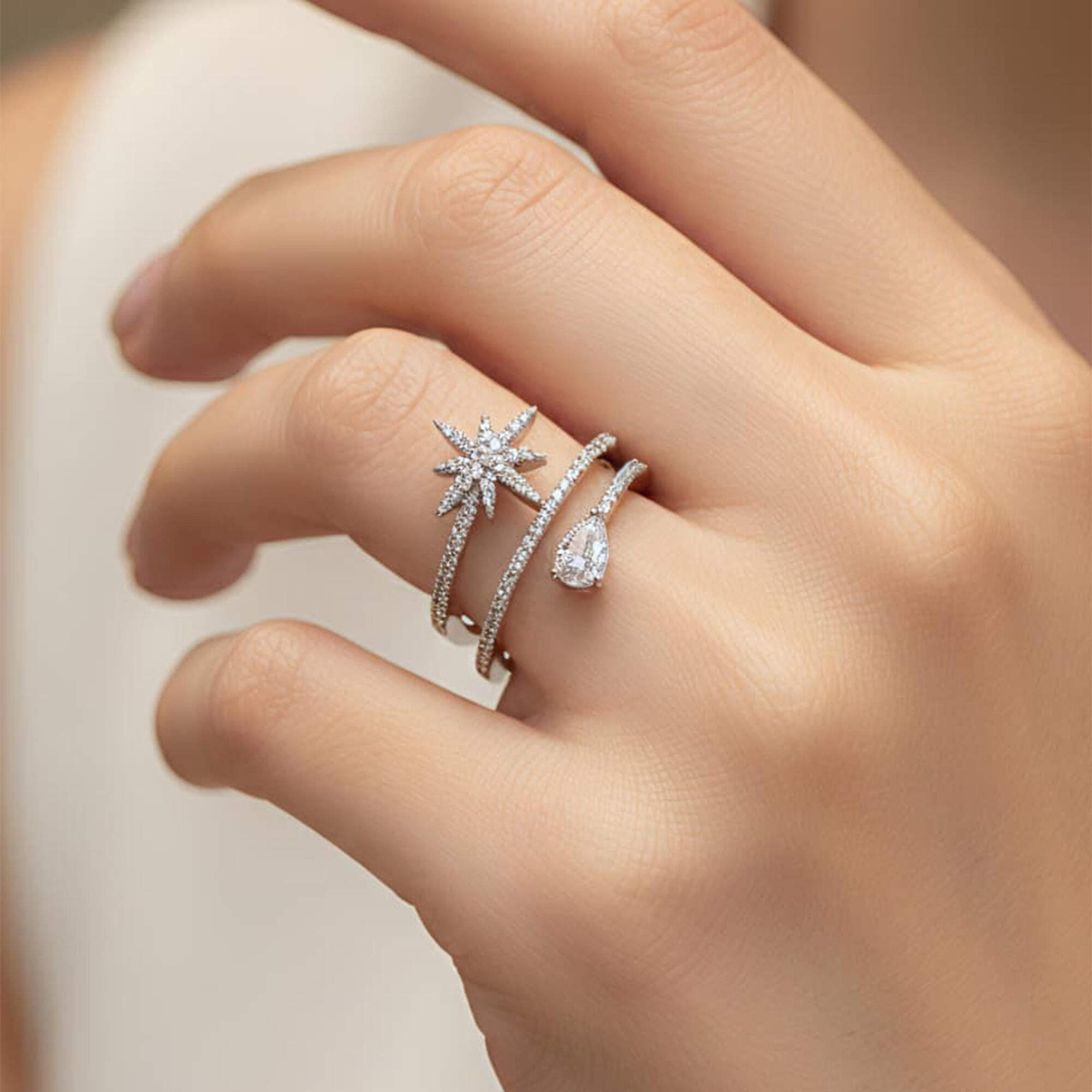 خاتم - فضي ابيض - 0 image 0