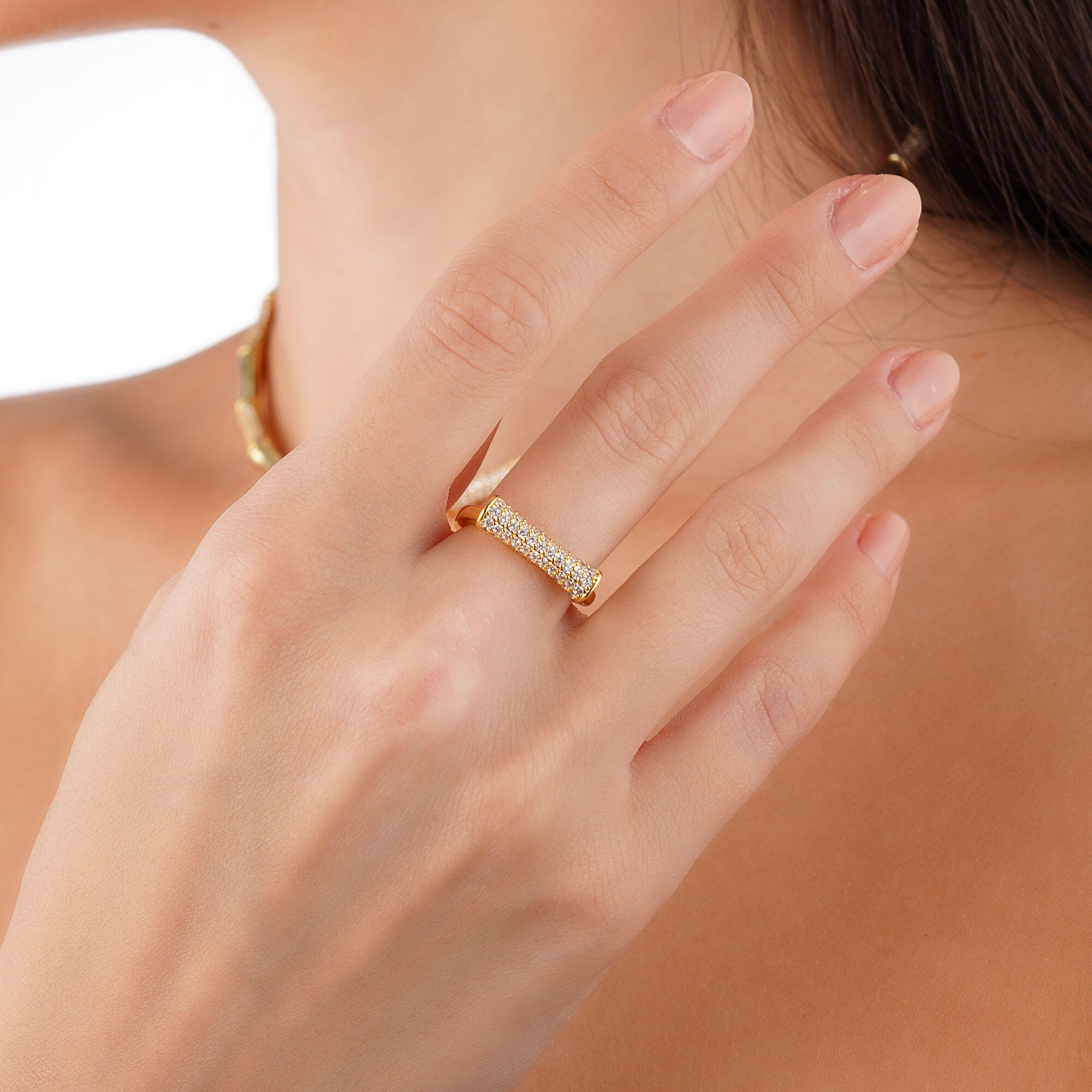 خاتم - ذهبي ابيض - 0 image 0