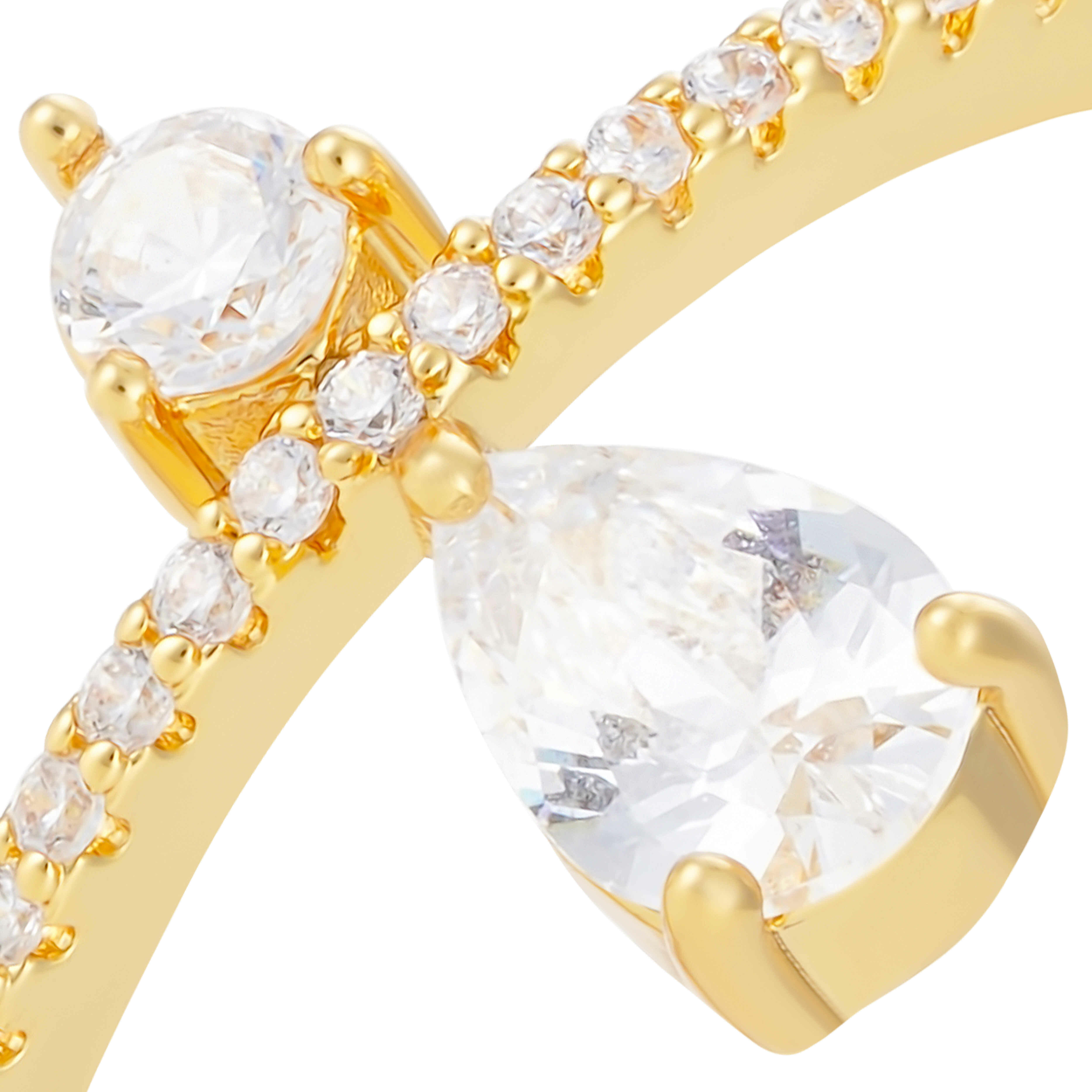 خاتم مزين بحجر كمثرى image 1