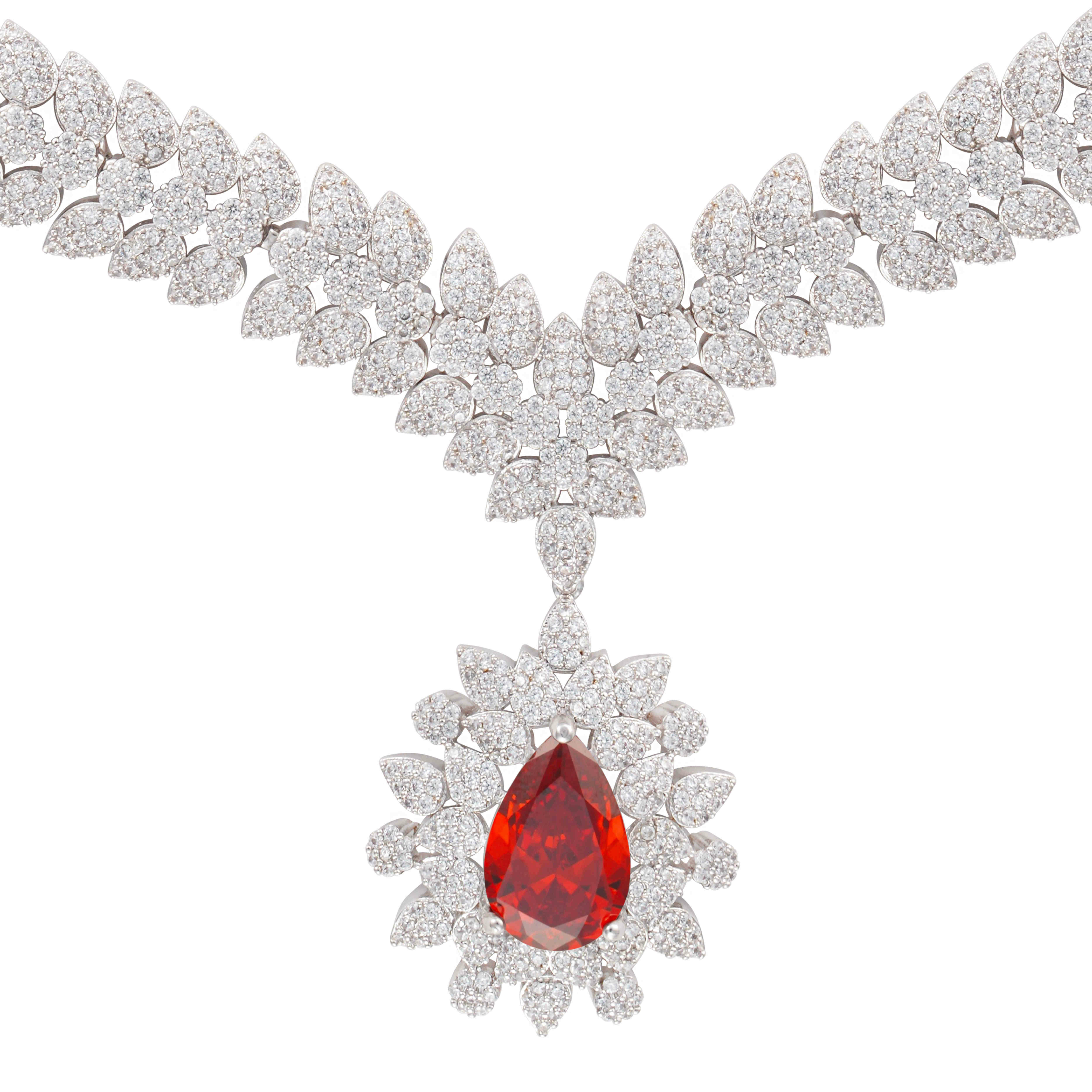 Necklace Set - Silver Wine Redesh - 0 image 1