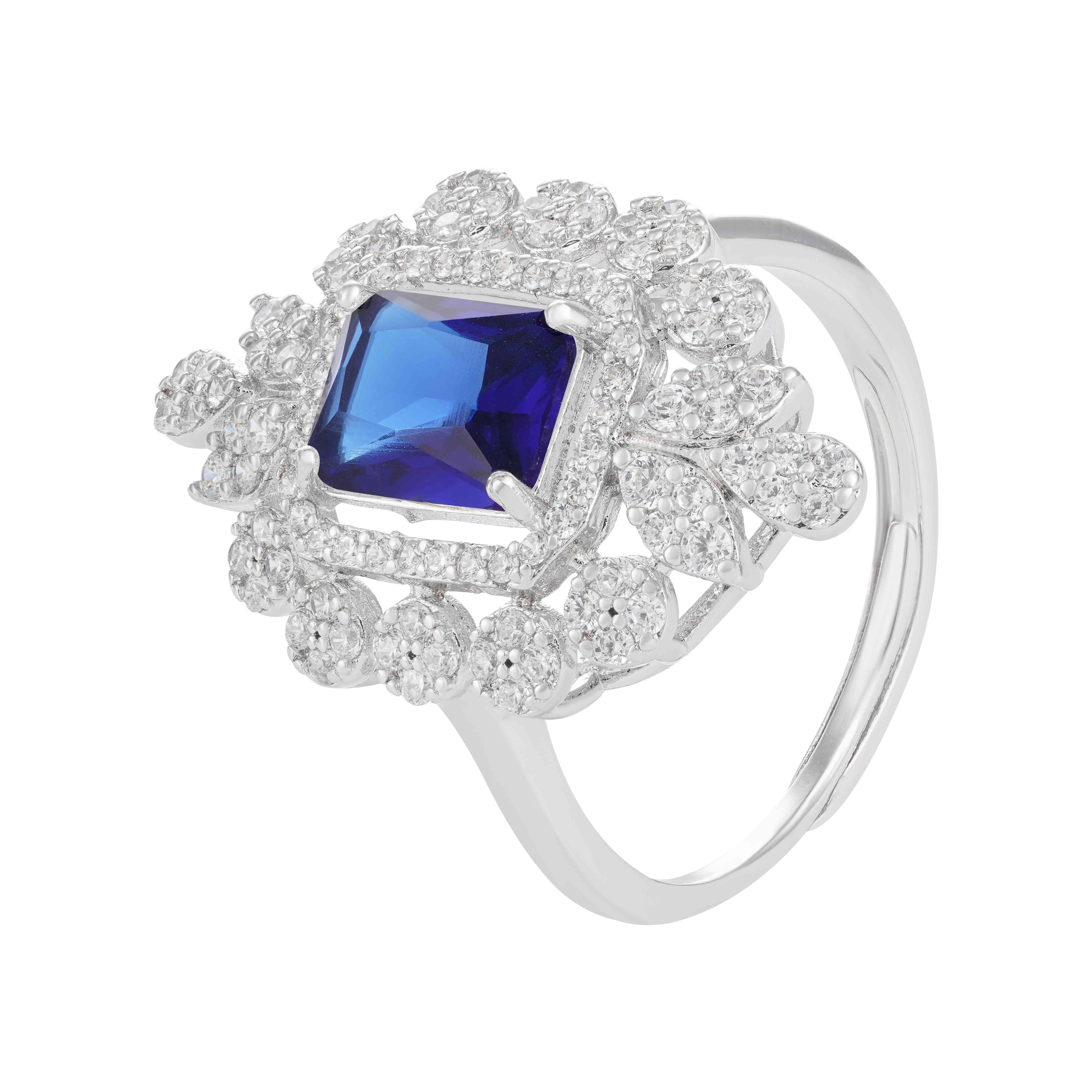 طقم لؤلؤ شرقي حديث - Silver Dark Blue - 0 image 3