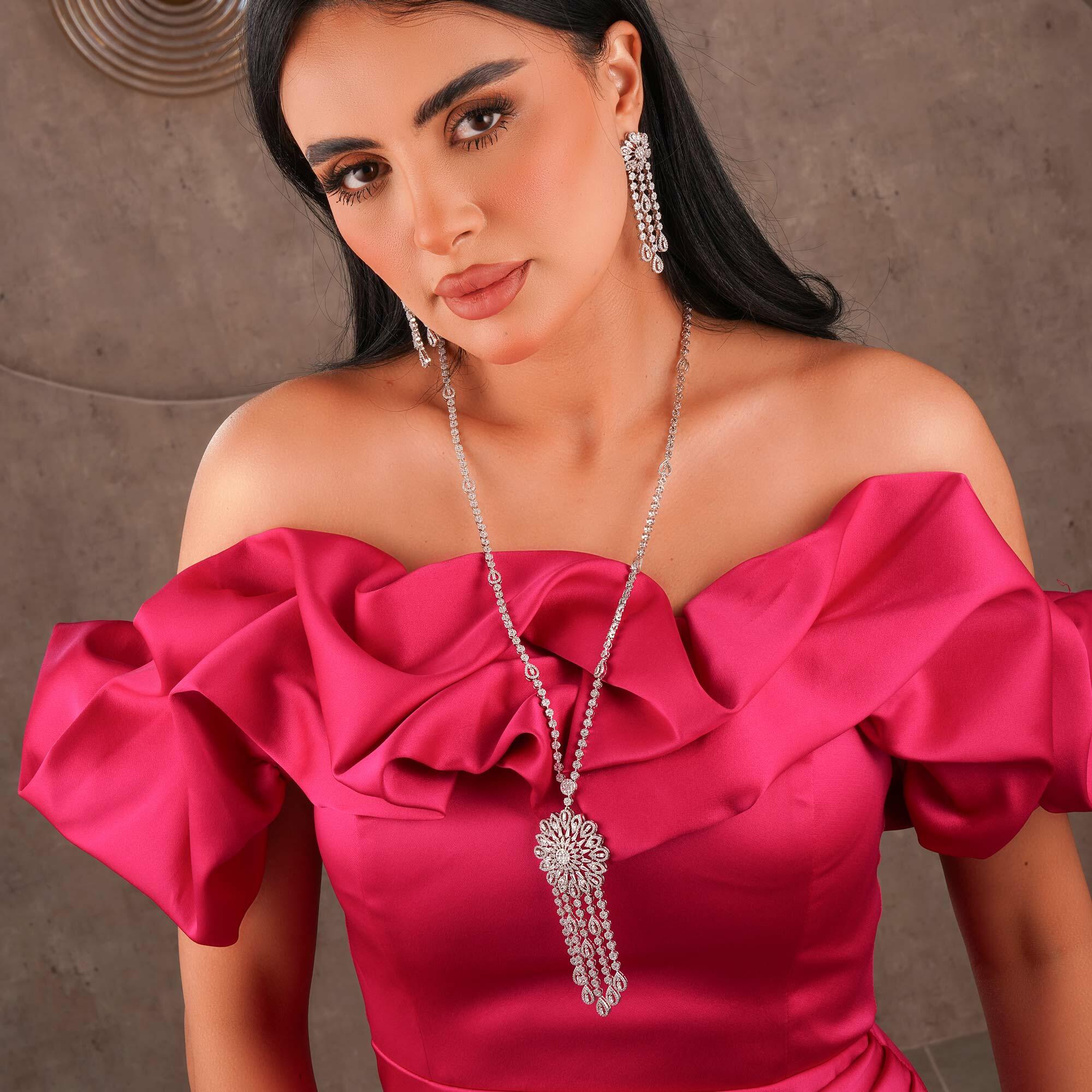 عقد فلورا زيركون للسهرات image 0