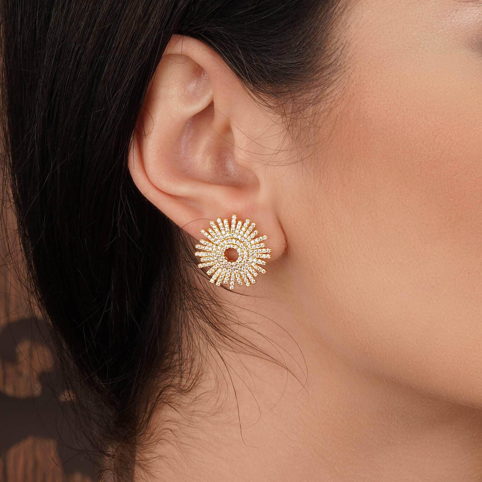 Earrings - Gold White - 0 image 0