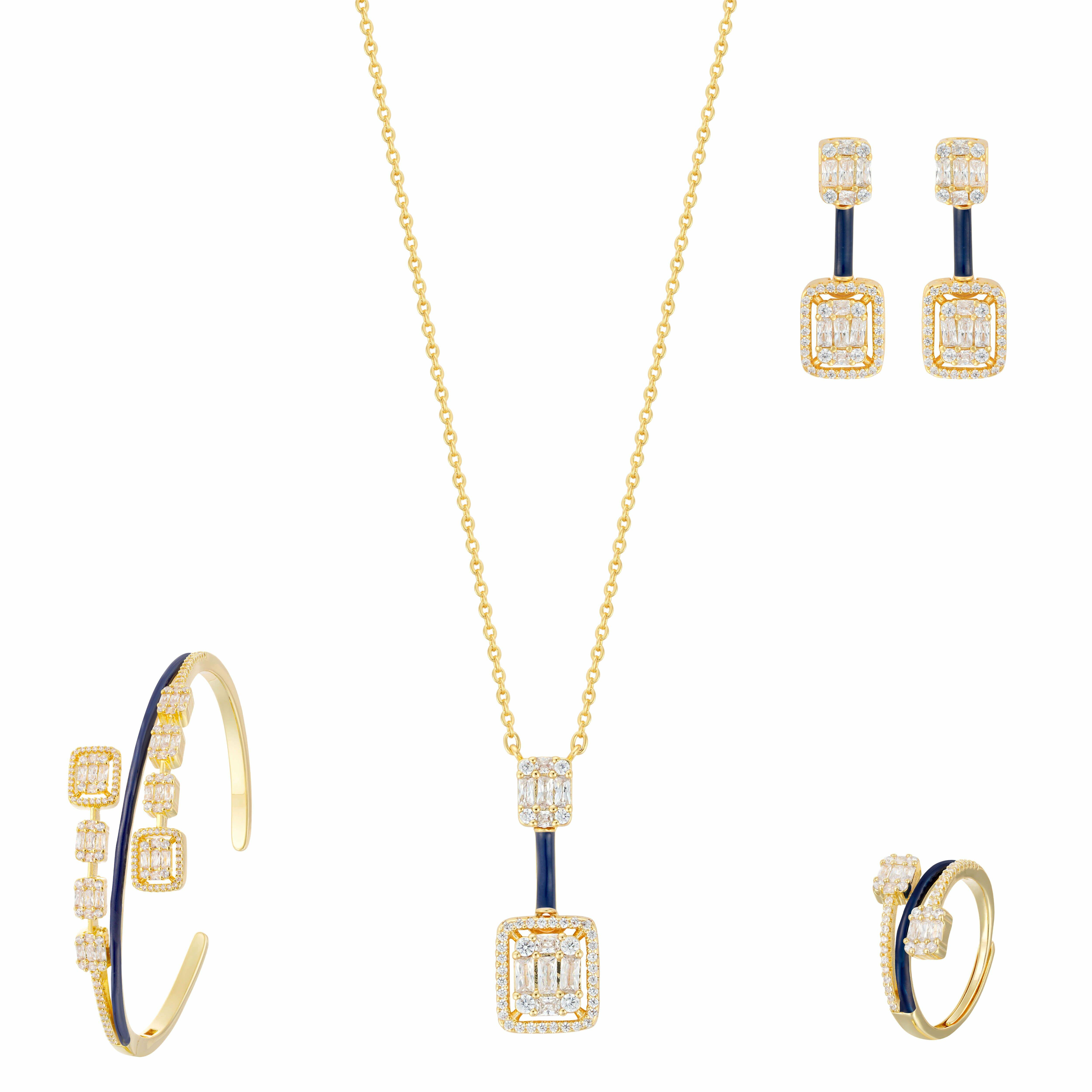 طقم أ - gold dark blue - 0 image 0