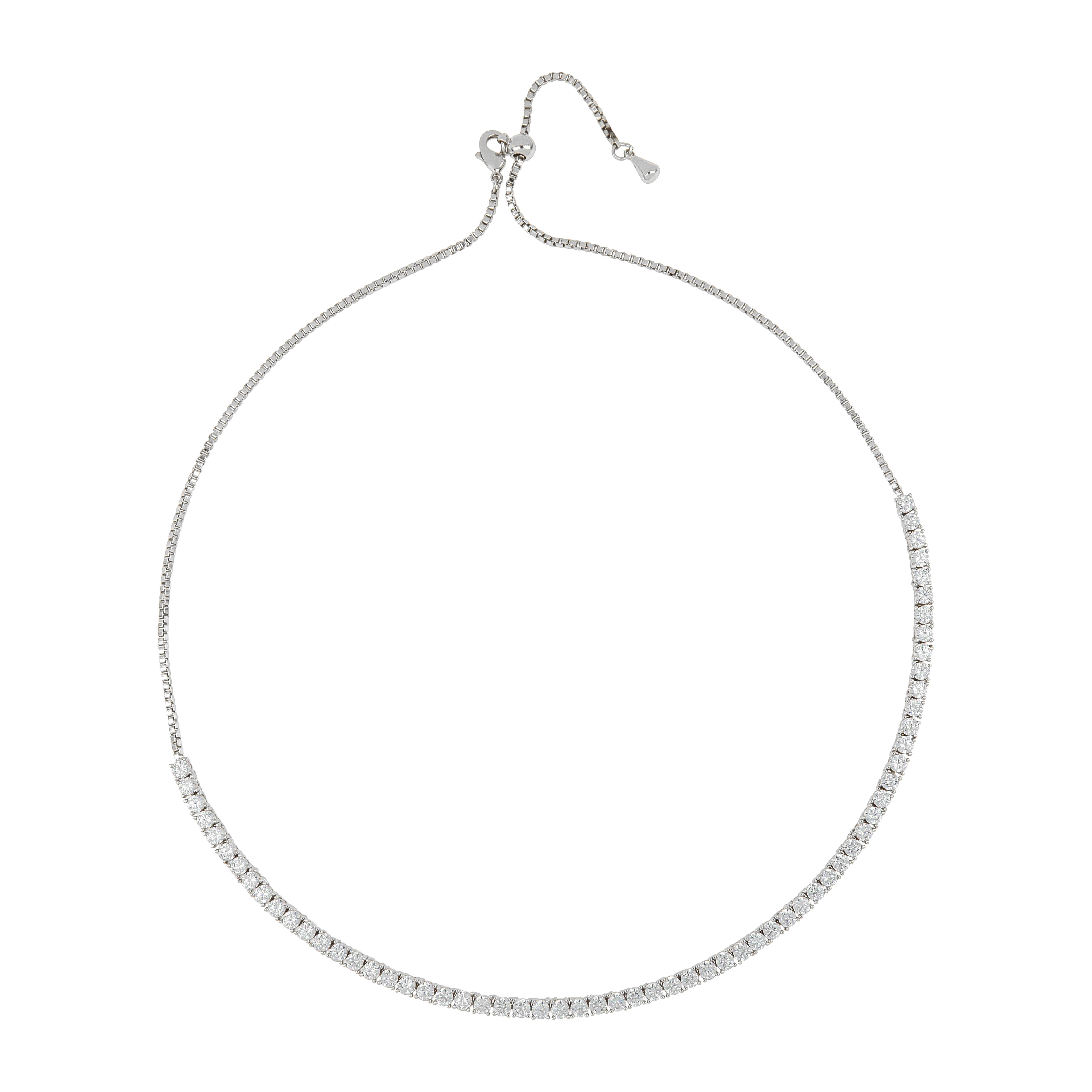 عقد سوليتير ذهبي/فضي اللون image 0