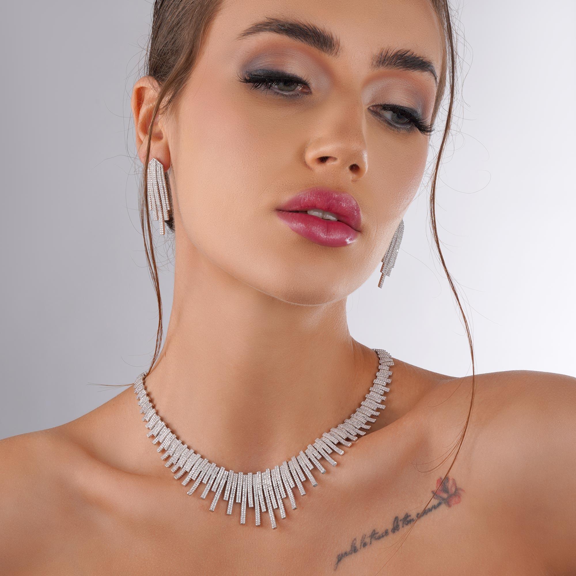 طـــقم - فضي ابيض - 0 image 1