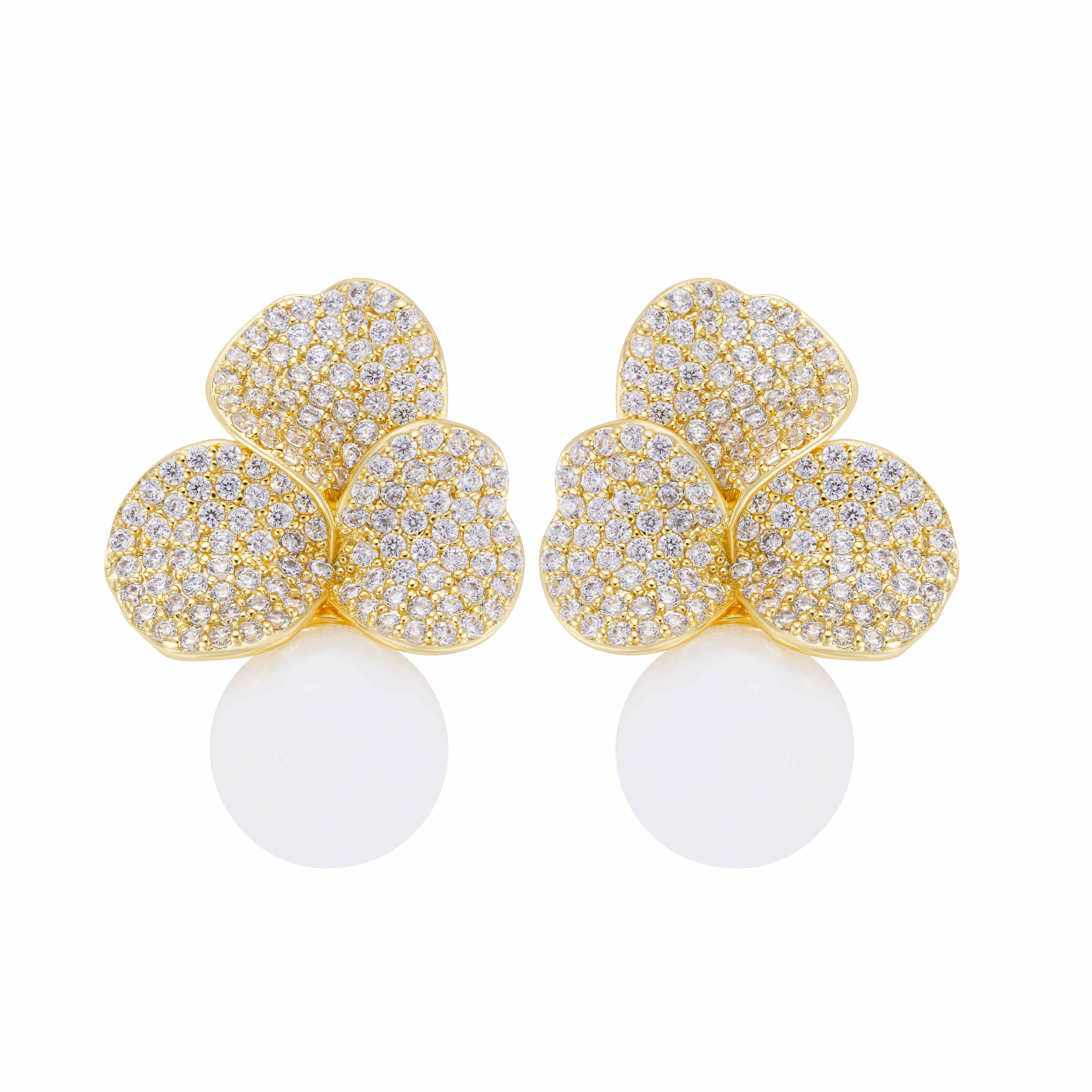 Earrings - Gold White - 0 image 0