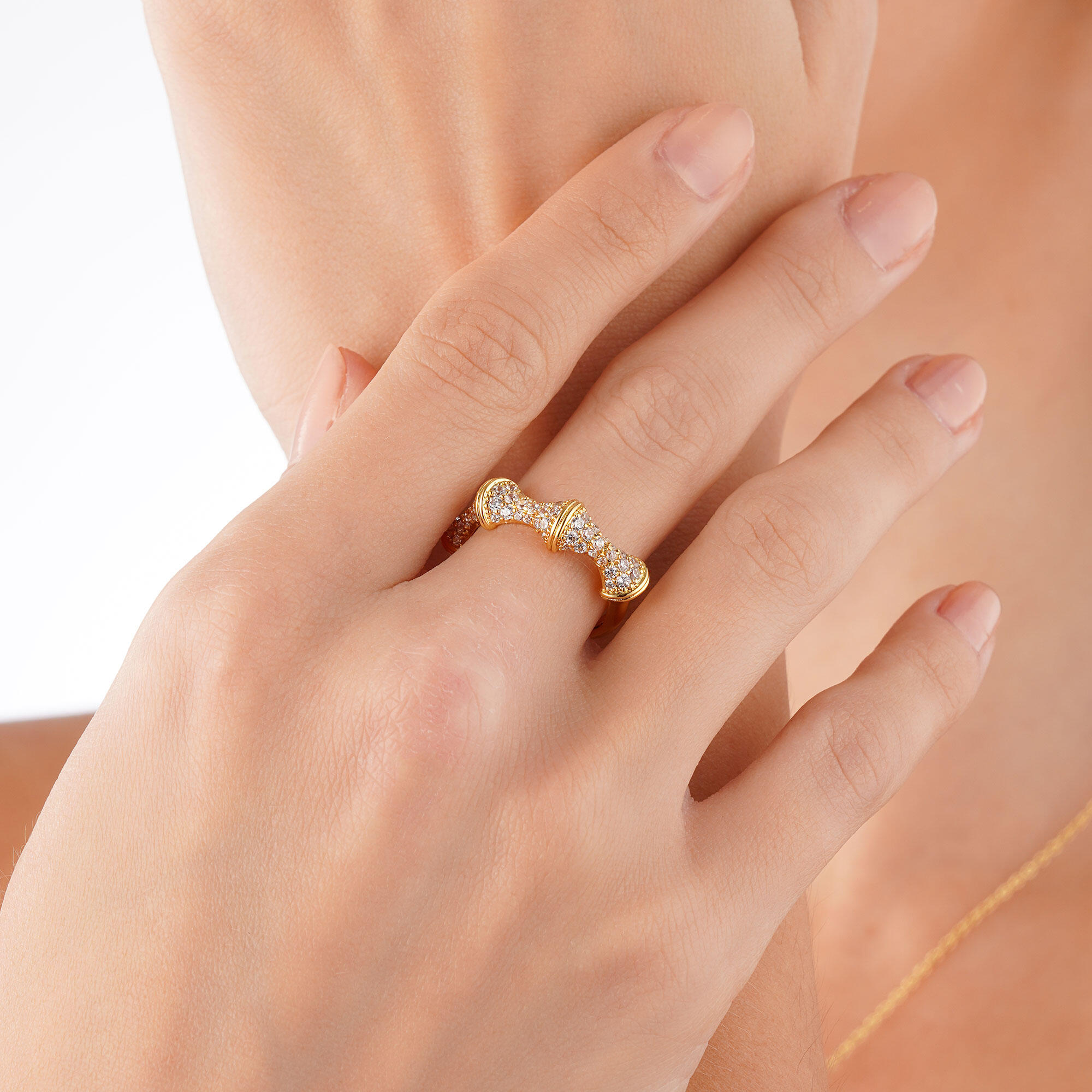 خاتم - ذهبي ابيض - 0 image 0