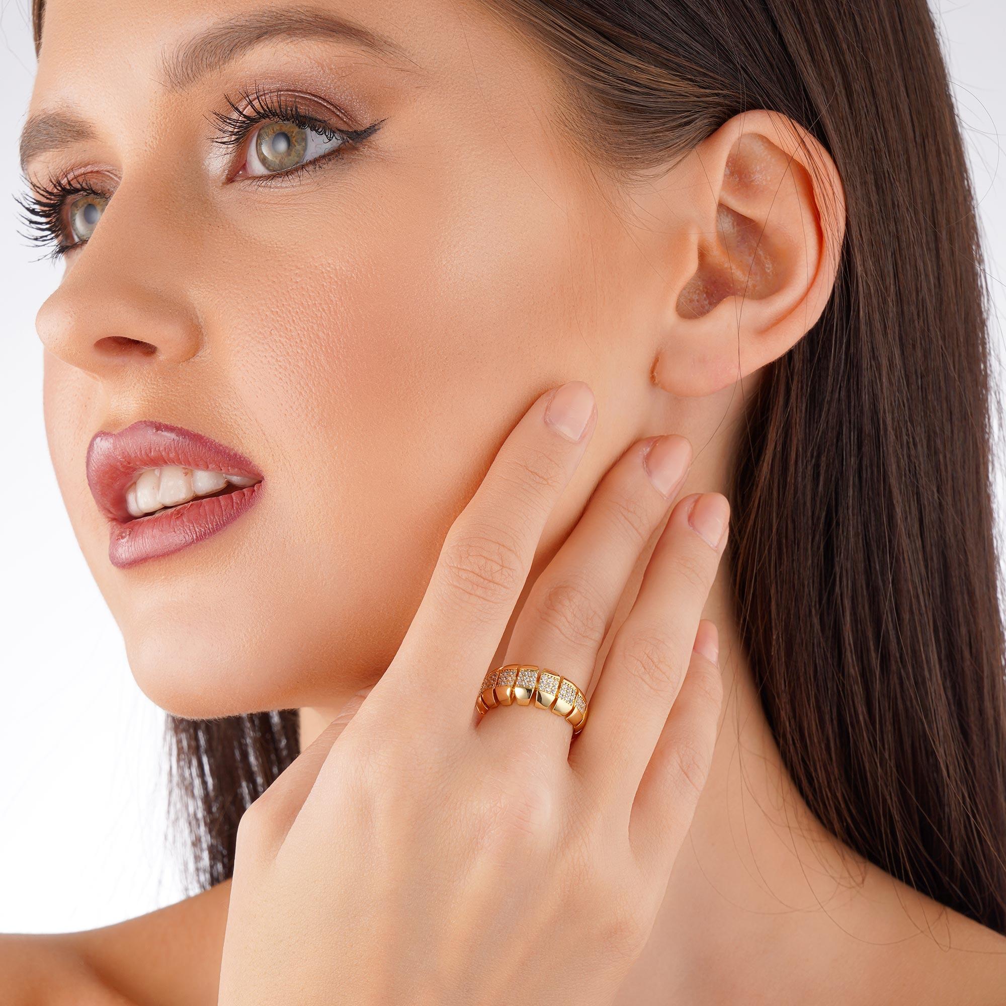 خاتم - ذهبي ابيض - 0 image 0