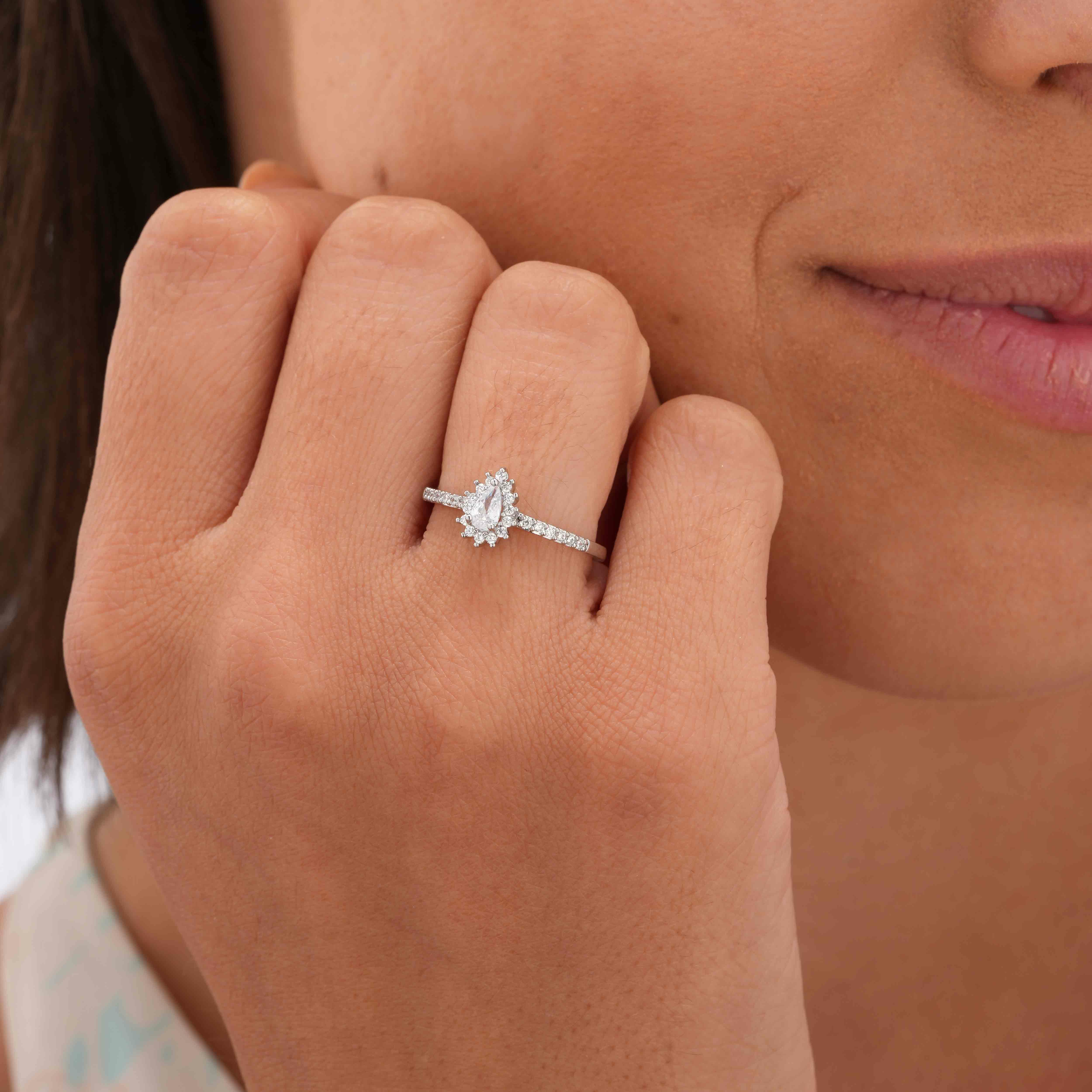 Zircon Ring-Silver/White image 0