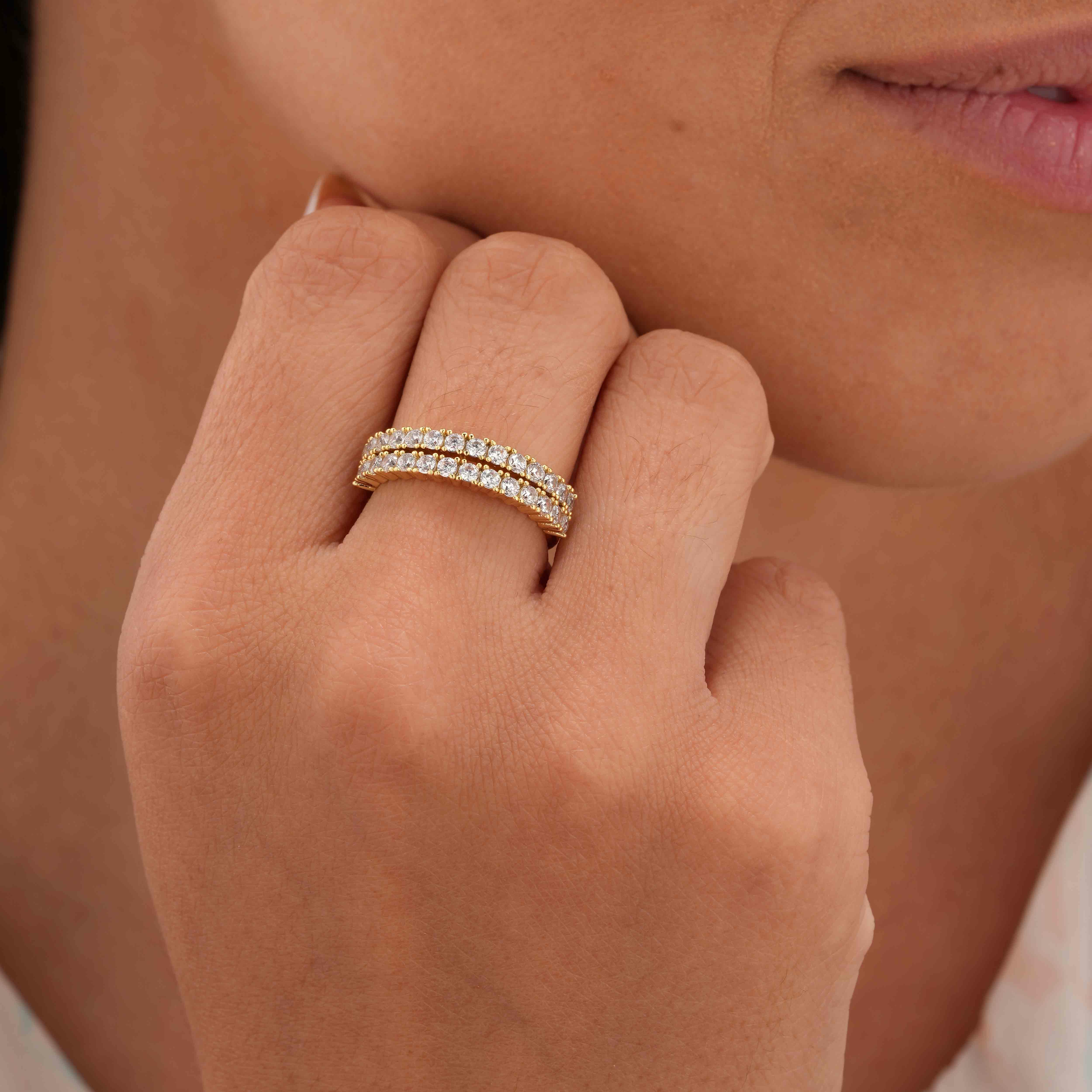 Zircon Ring-Gold/White image 0