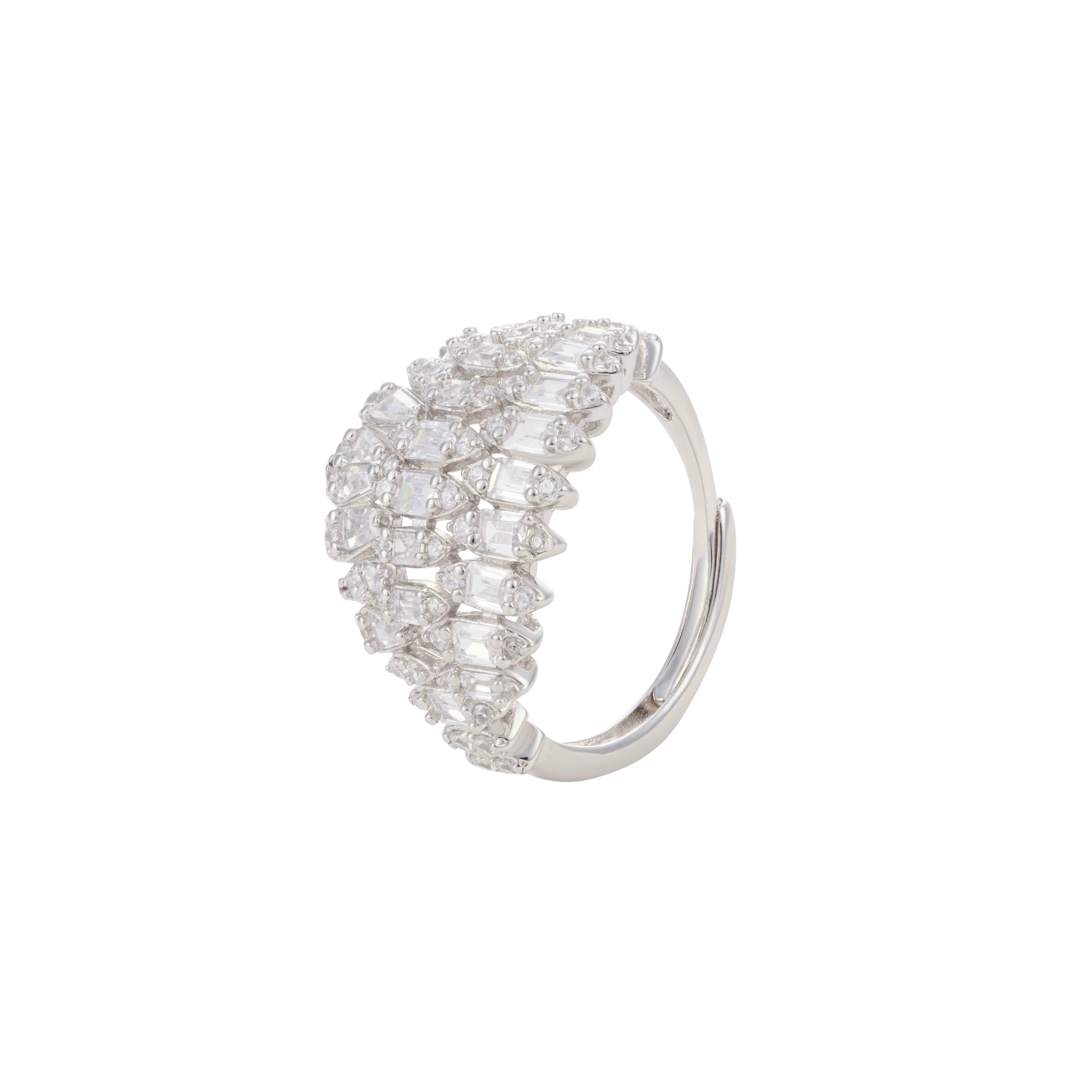 Silver Toned Marquise Ring image 0