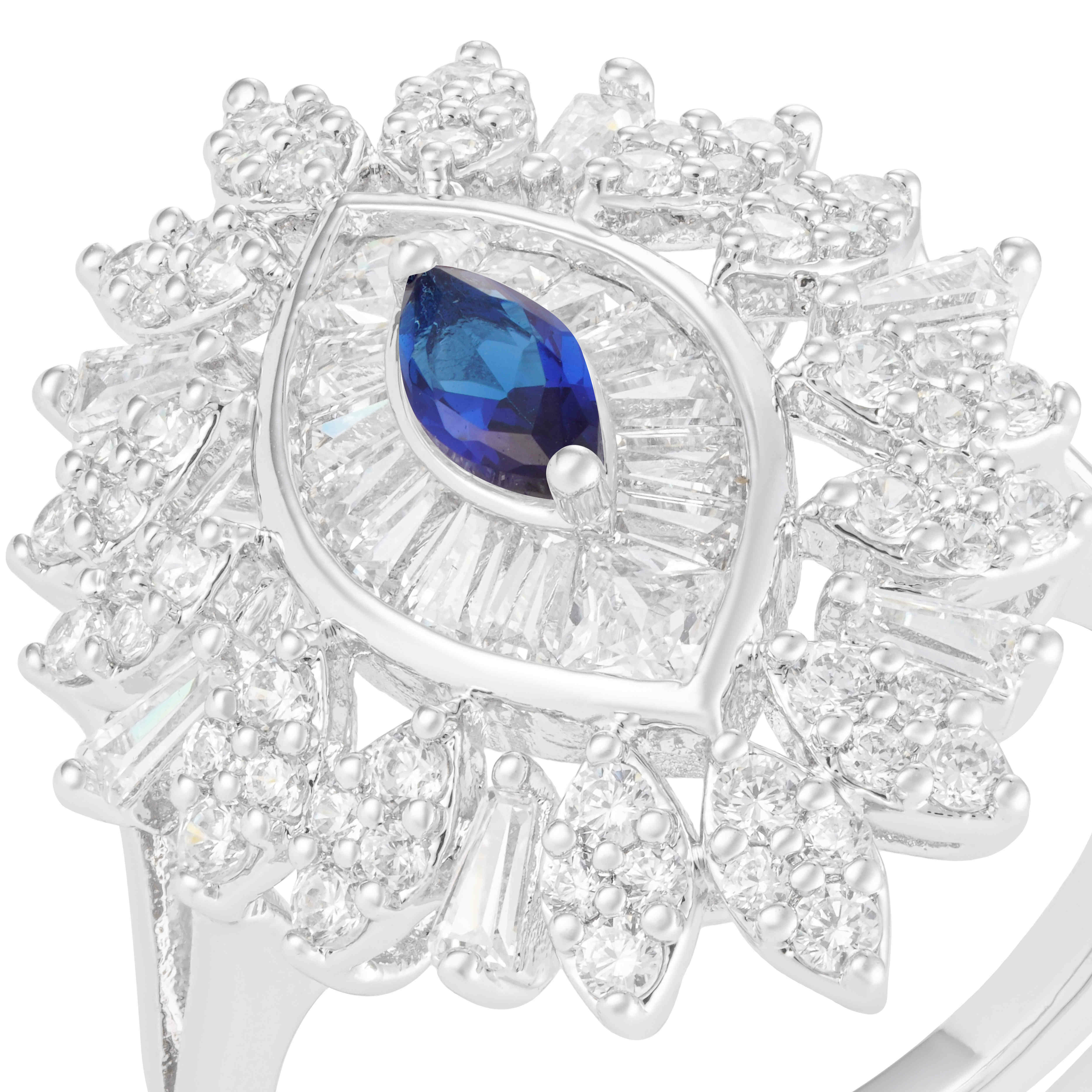 خاتم - Silver Dark Blue - 0 image 1