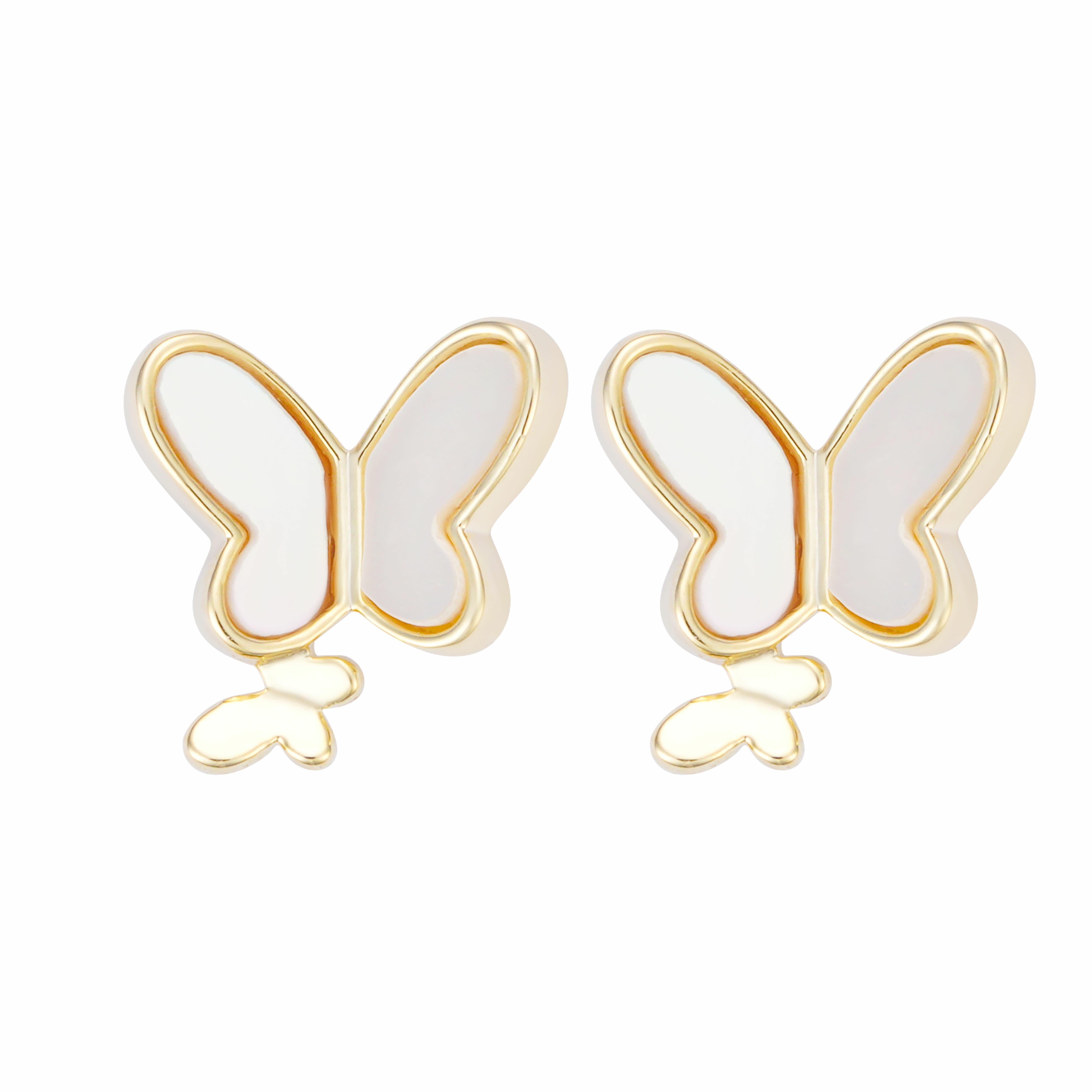 Off-white Gold Butterfly Necklace   image 1