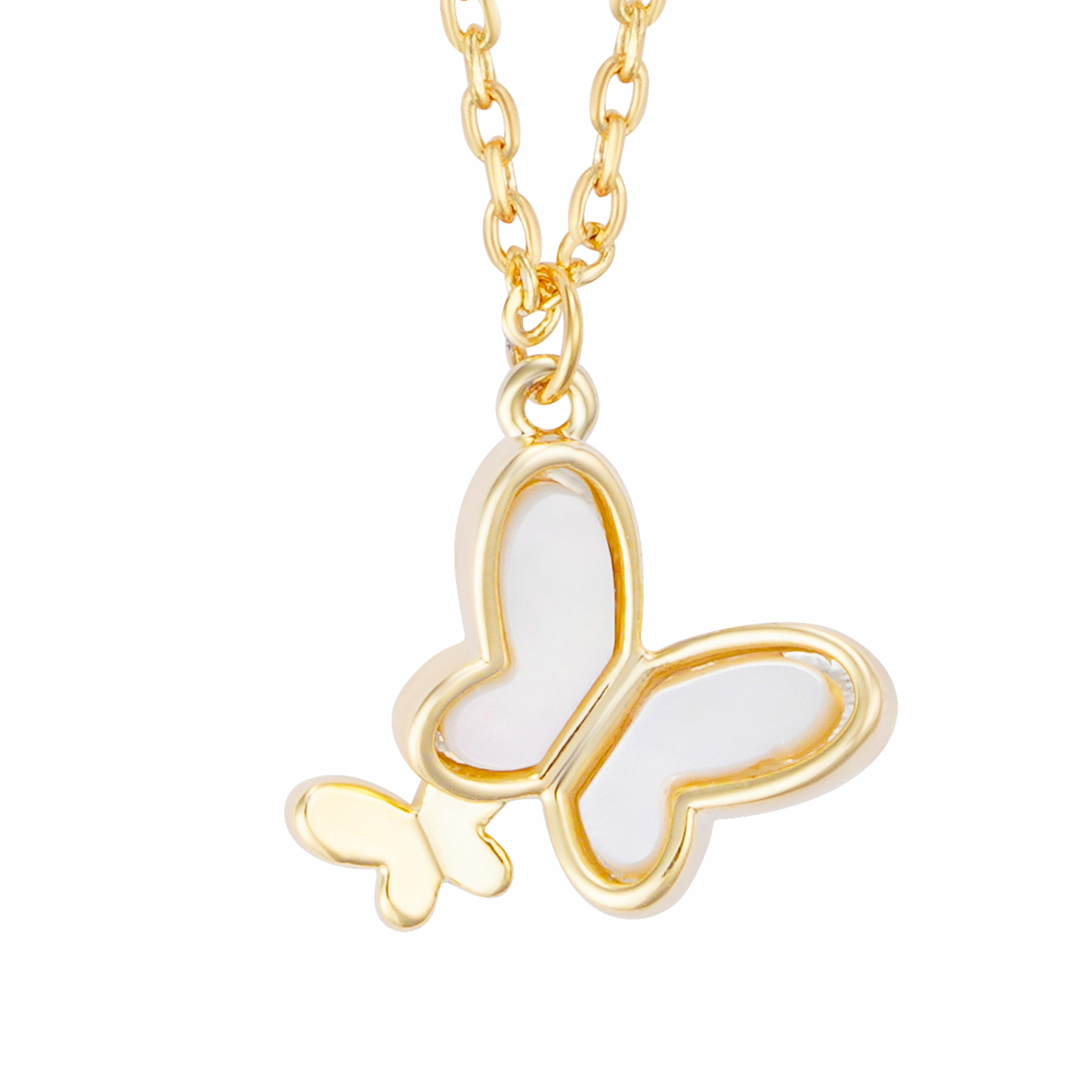 Off-white Gold Butterfly Necklace   image 2