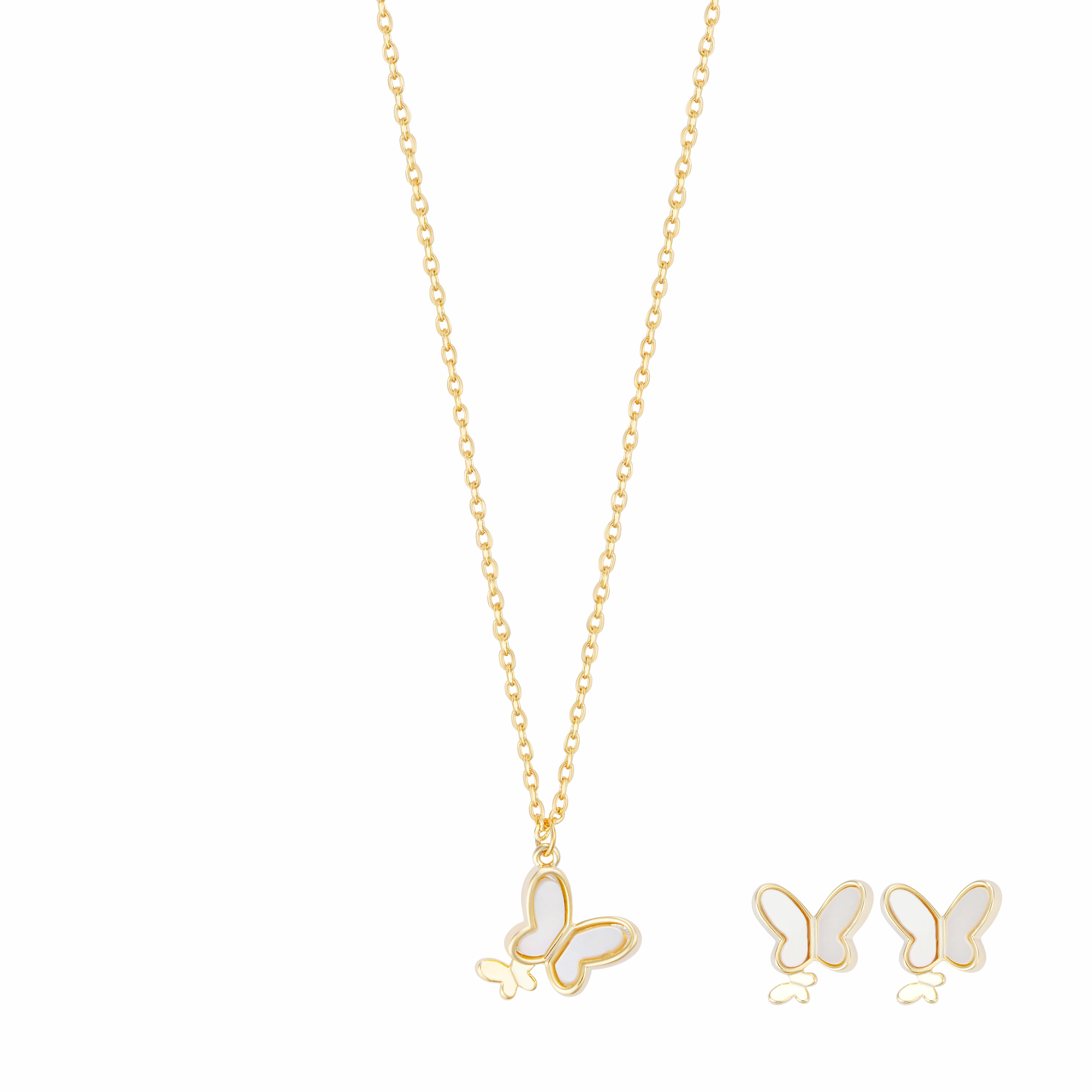 Off-white Gold Butterfly Necklace   image 0