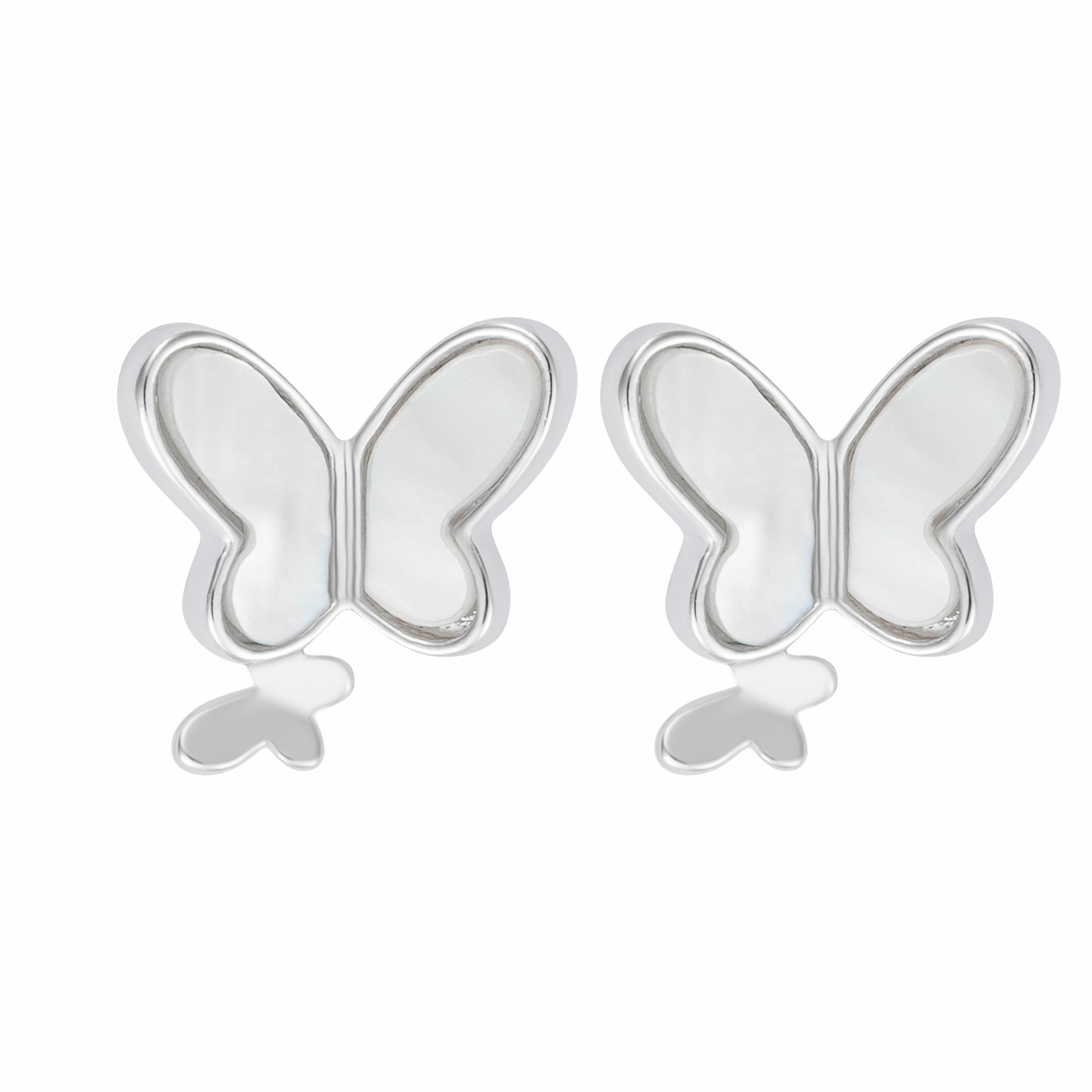Off-white Silver Butterfly Necklace   image 1