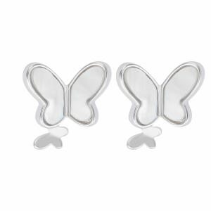 Off-white Silver Butterfly Necklace   image 1