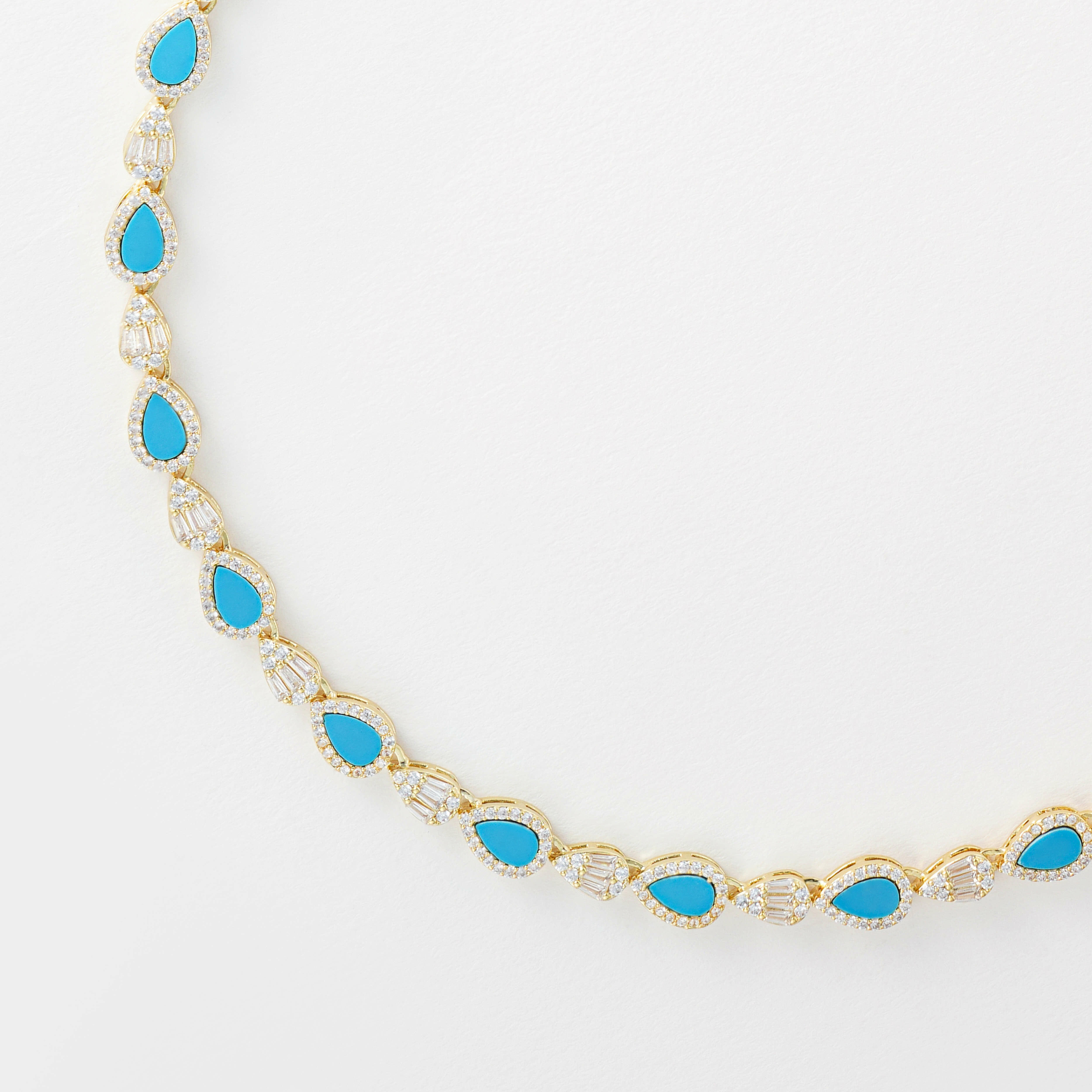 Gold Toned Pear Necklace image 1