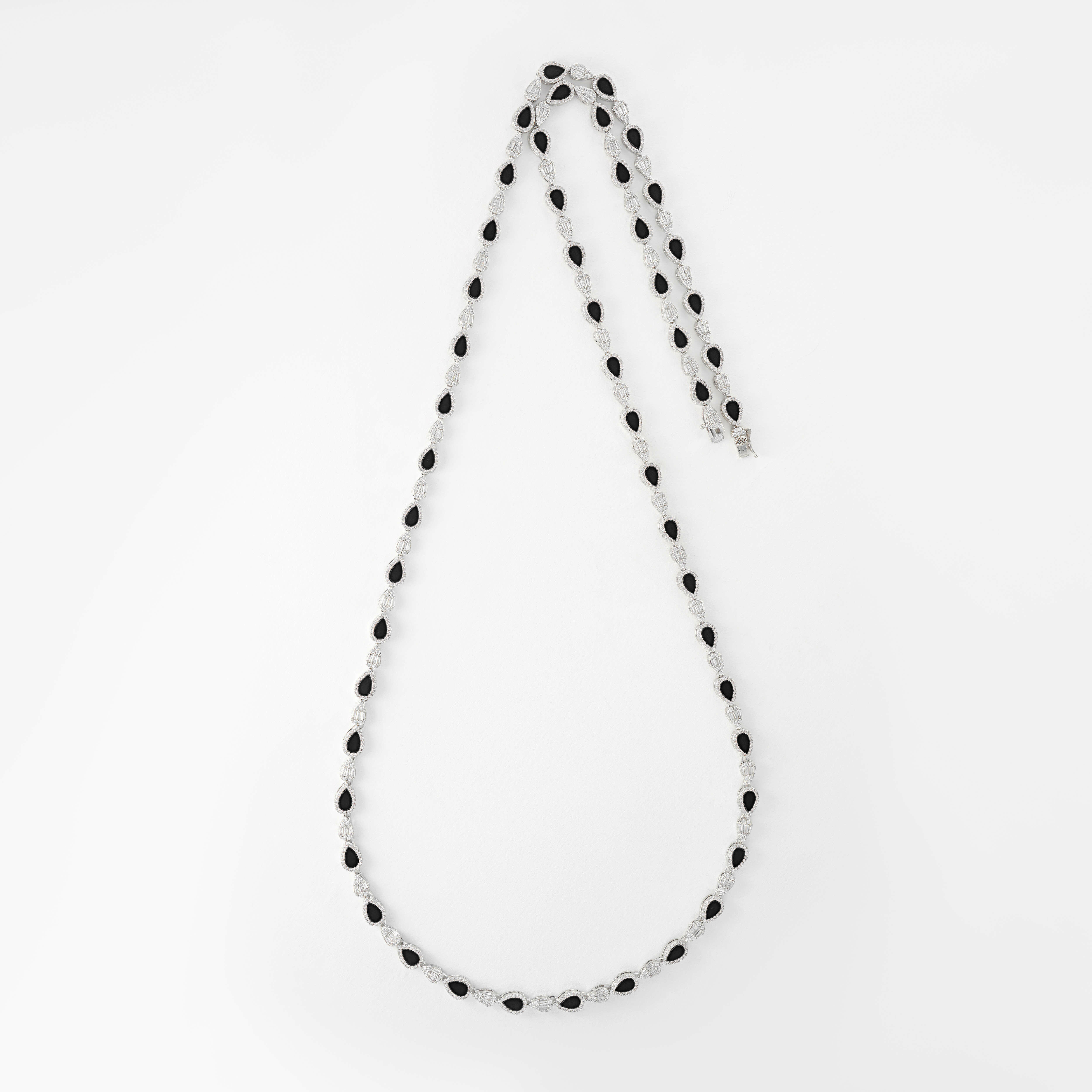 Silver Toned Pear Necklace image 0
