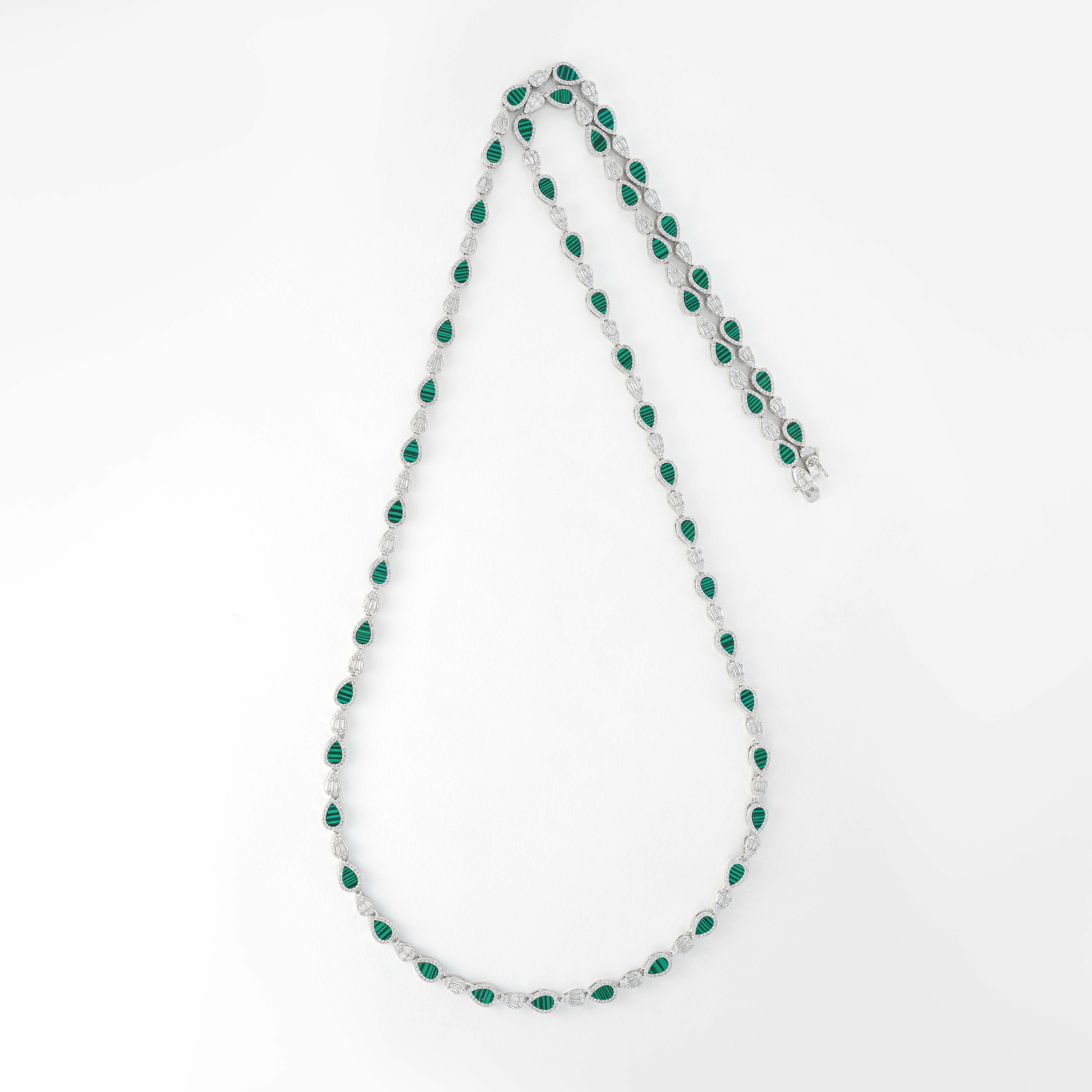 Silver Toned Pear Necklace image 0